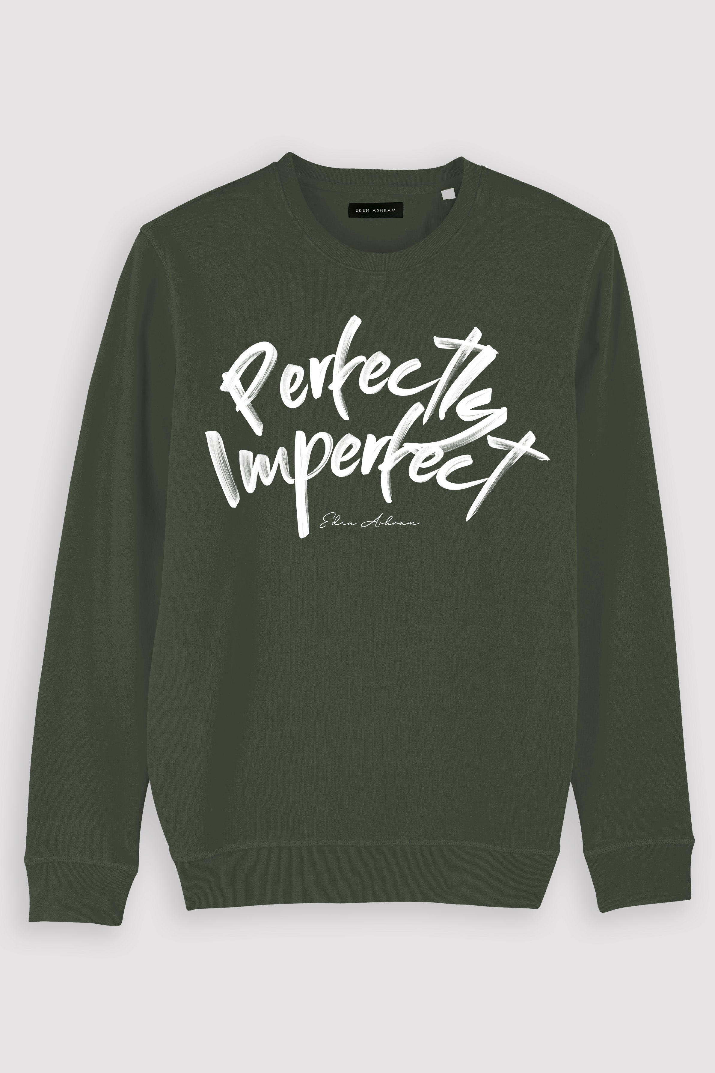 Eden Ashram Perfectly Imperfect Premium Crew Neck Sweatshirt Khaki
