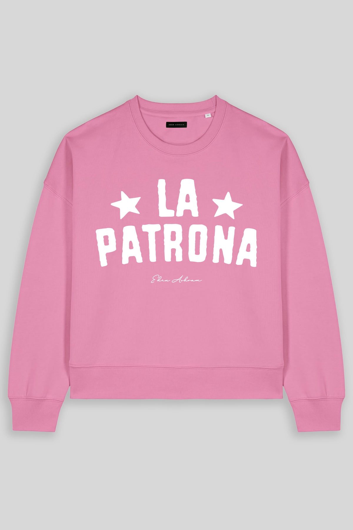 Eden Ashram La Patrona Women's Premium Organic Sweatshirt Bubble Pink