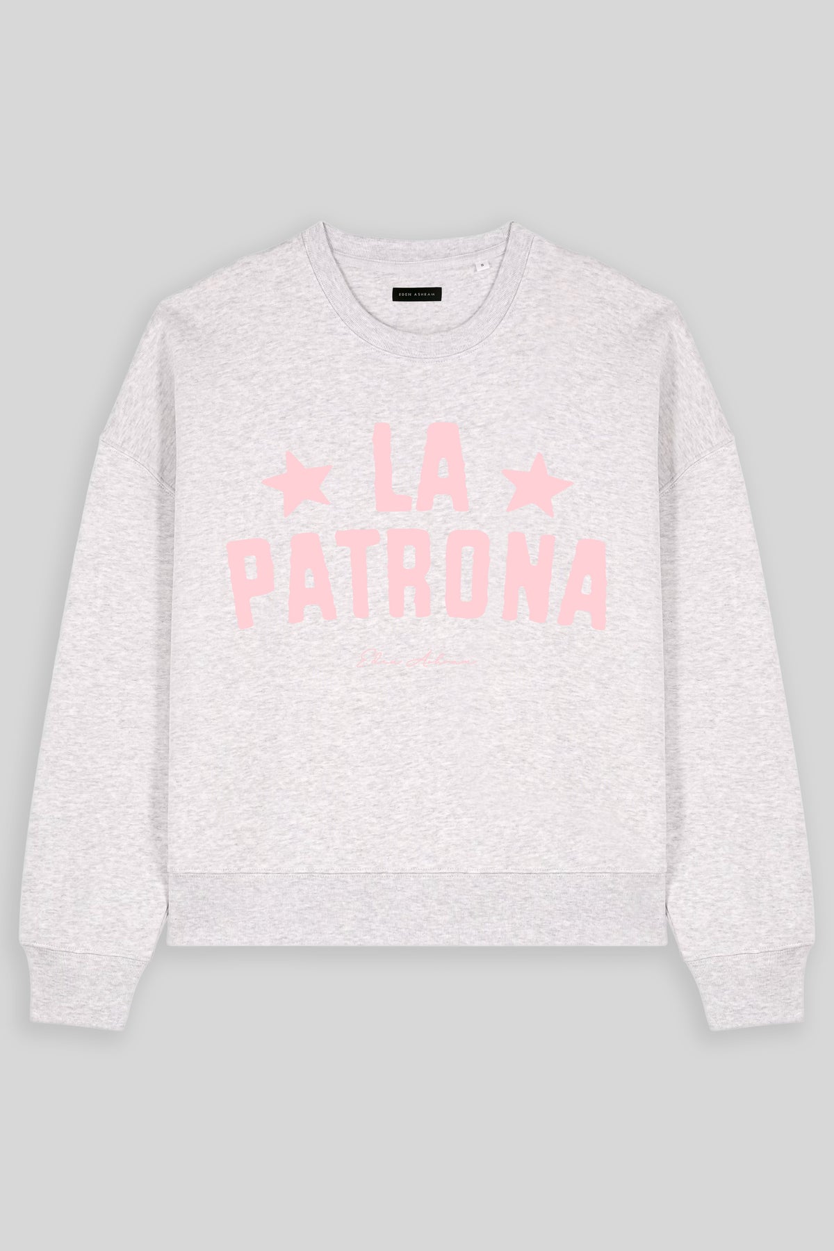 Eden Ashram La Patrona Women's Premium Organic Sweatshirt Cool Heather