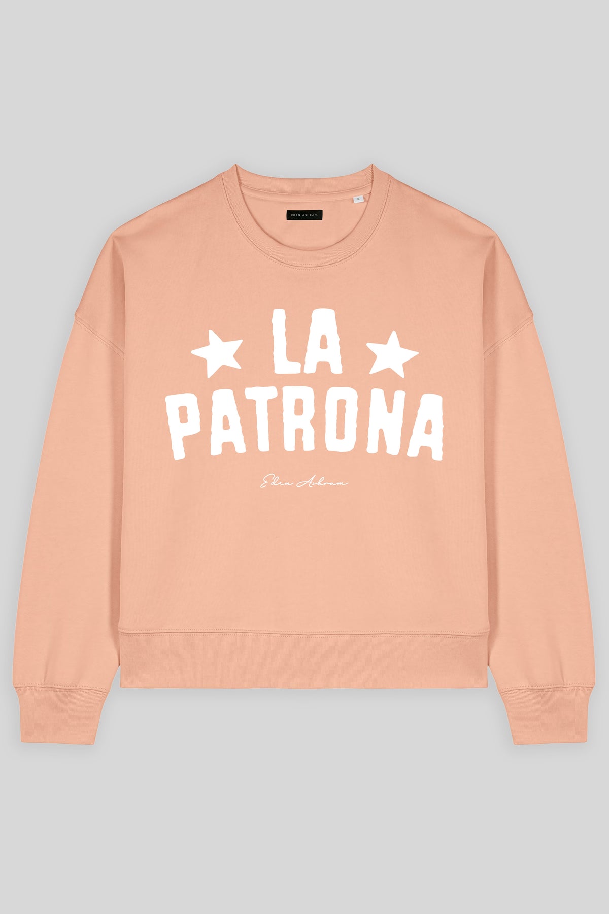Eden Ashram La Patrona Women's Premium Organic Sweatshirt Fraiche Peche