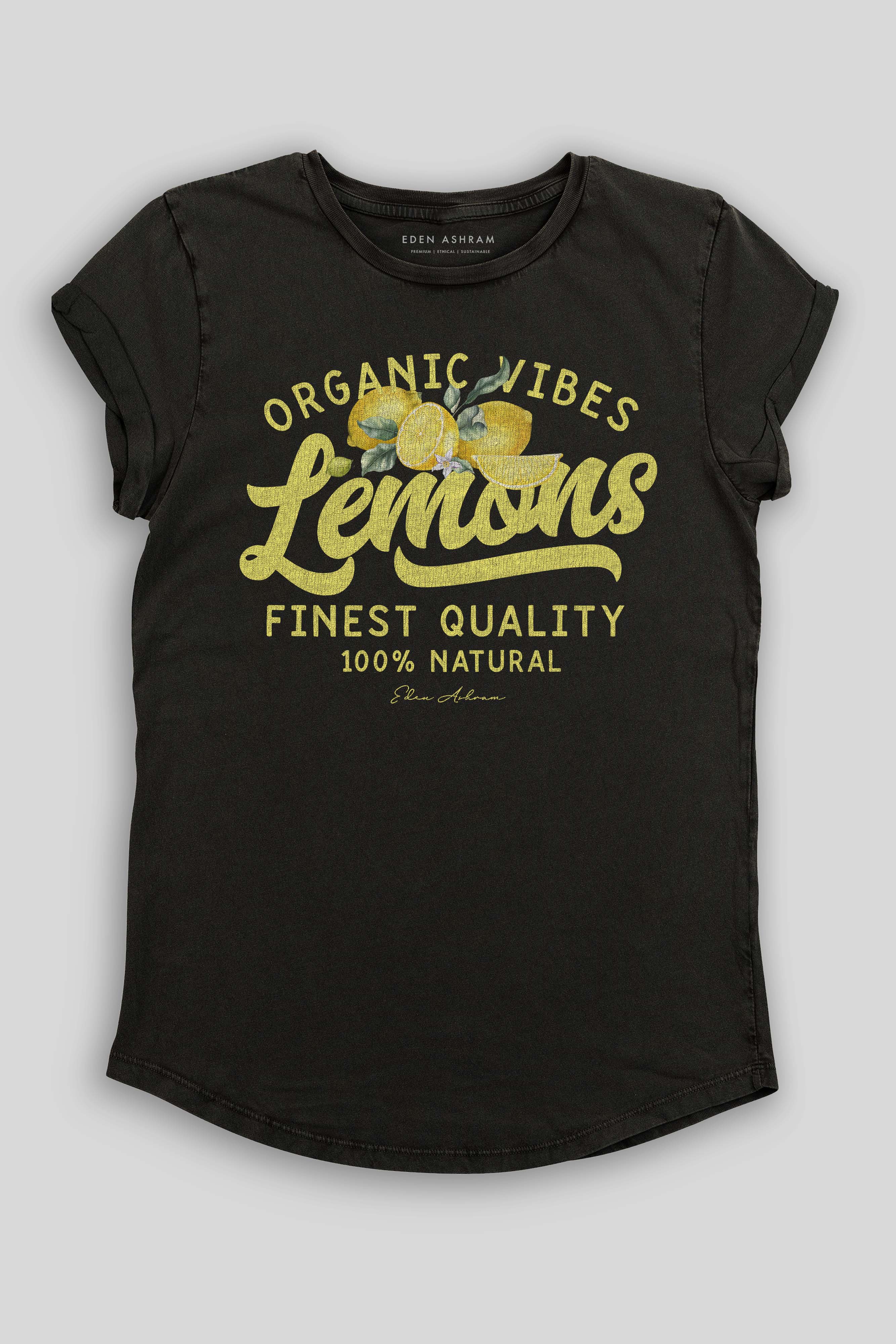 Eden Ashram Lemons Premium Rolled Sleeve T-Shirt