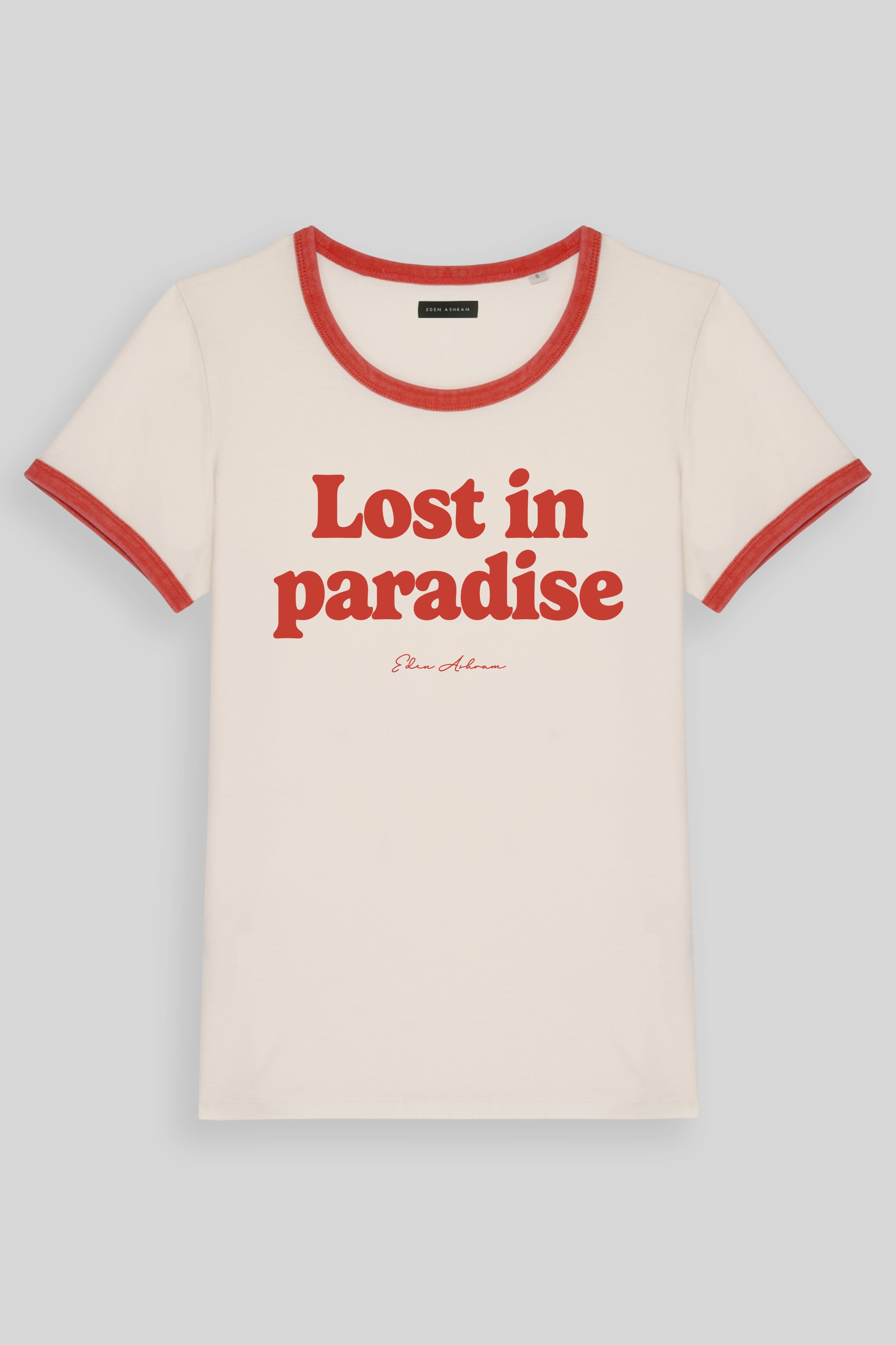 Lost In Paradise Premium Organic Ringer T-Shirt