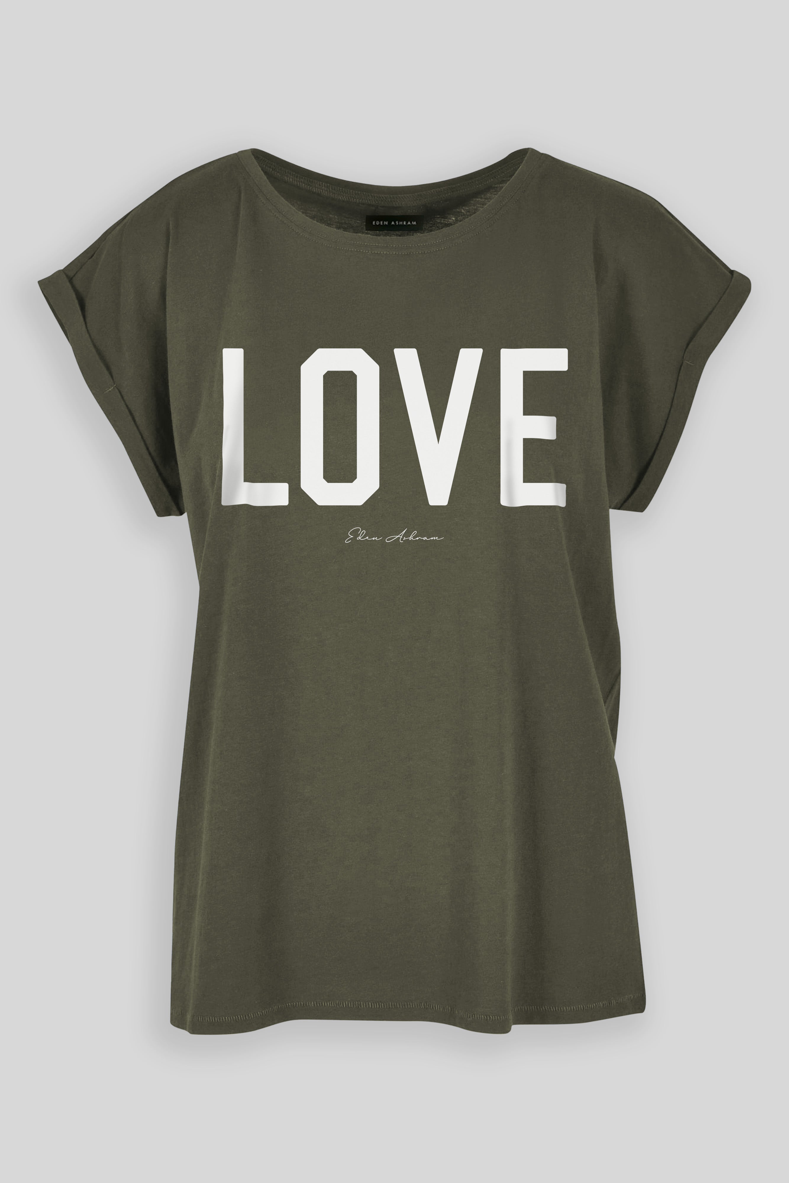 EDEN ASHRAM LOVE Cali T-Shirt Olive