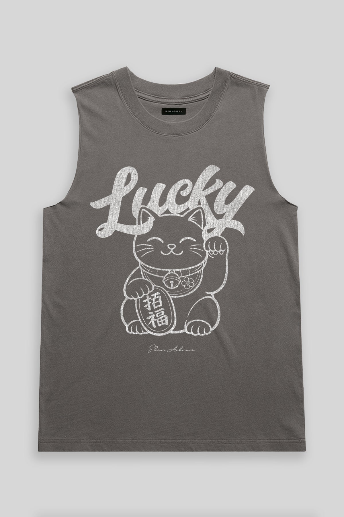 Lucky Cat Heavy Faded Rocker Tank