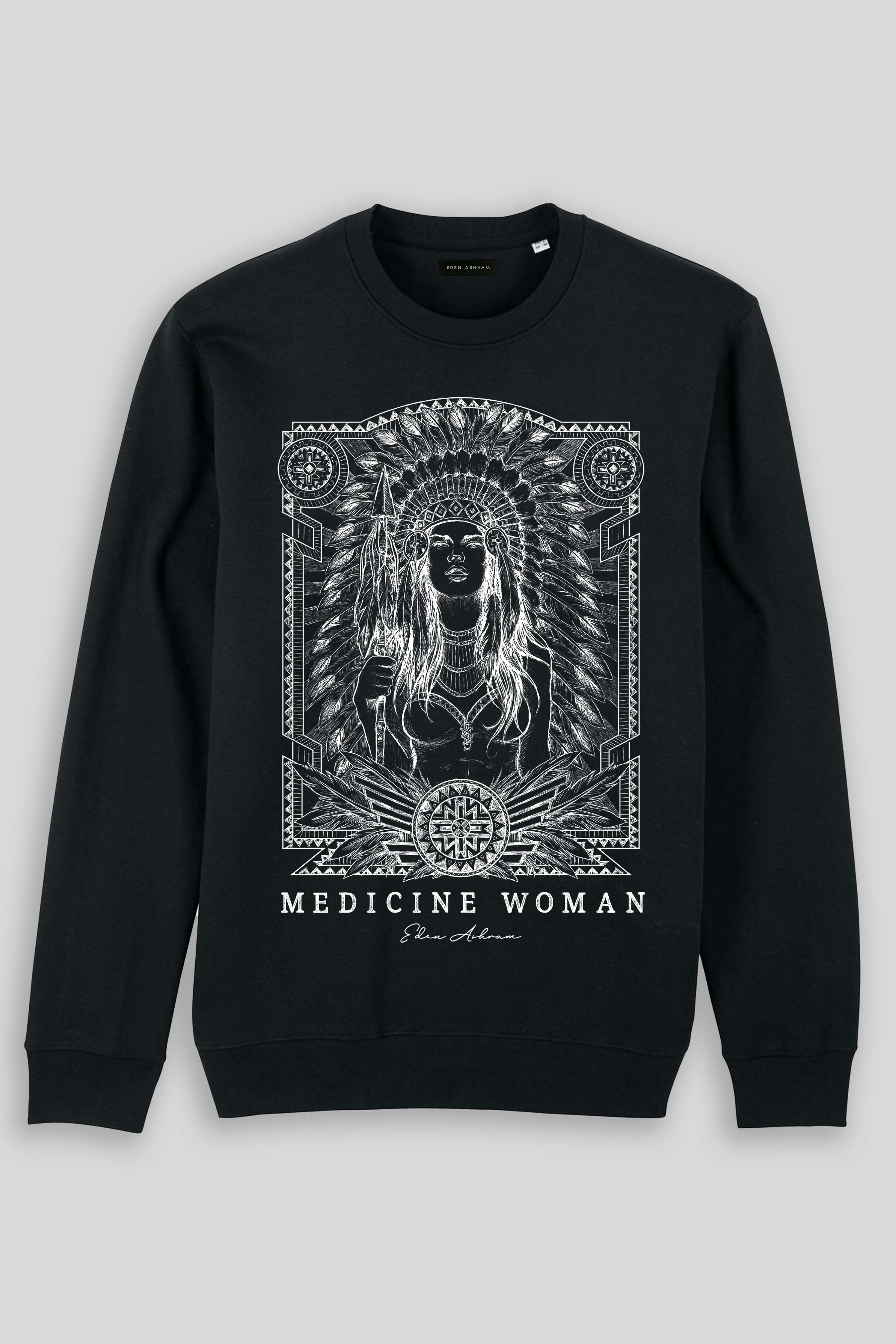Eden Ashram Medicine Woman Iconic Sweatshirt Black