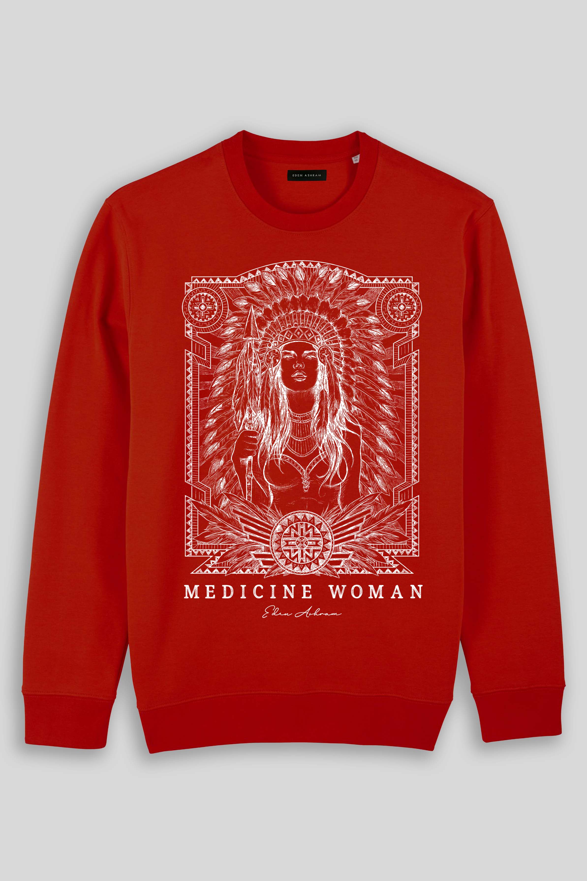 Eden Ashram Medicine Woman Iconic Sweatshirt Red