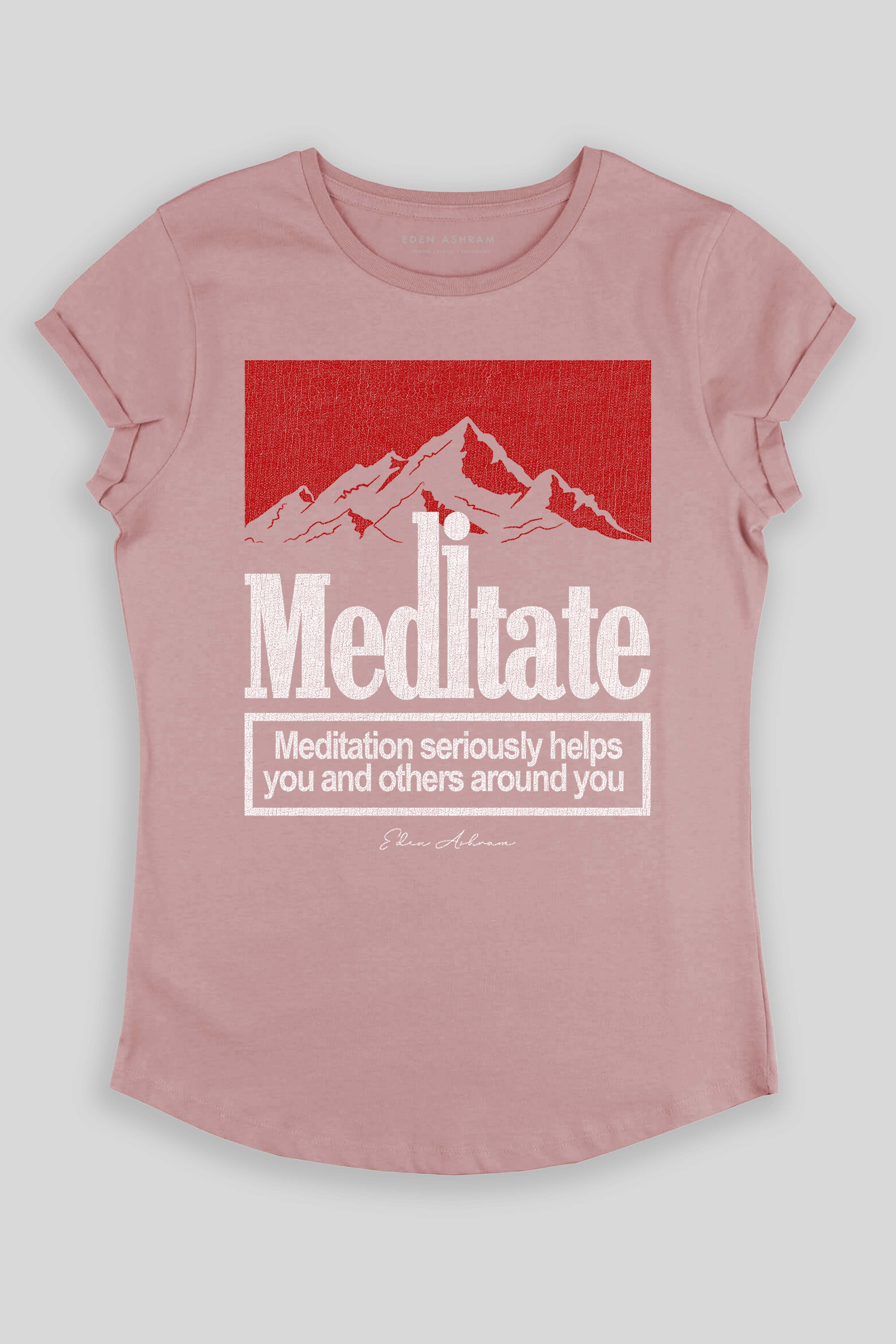 Meditate Premium Rolled Sleeve T-Shirt