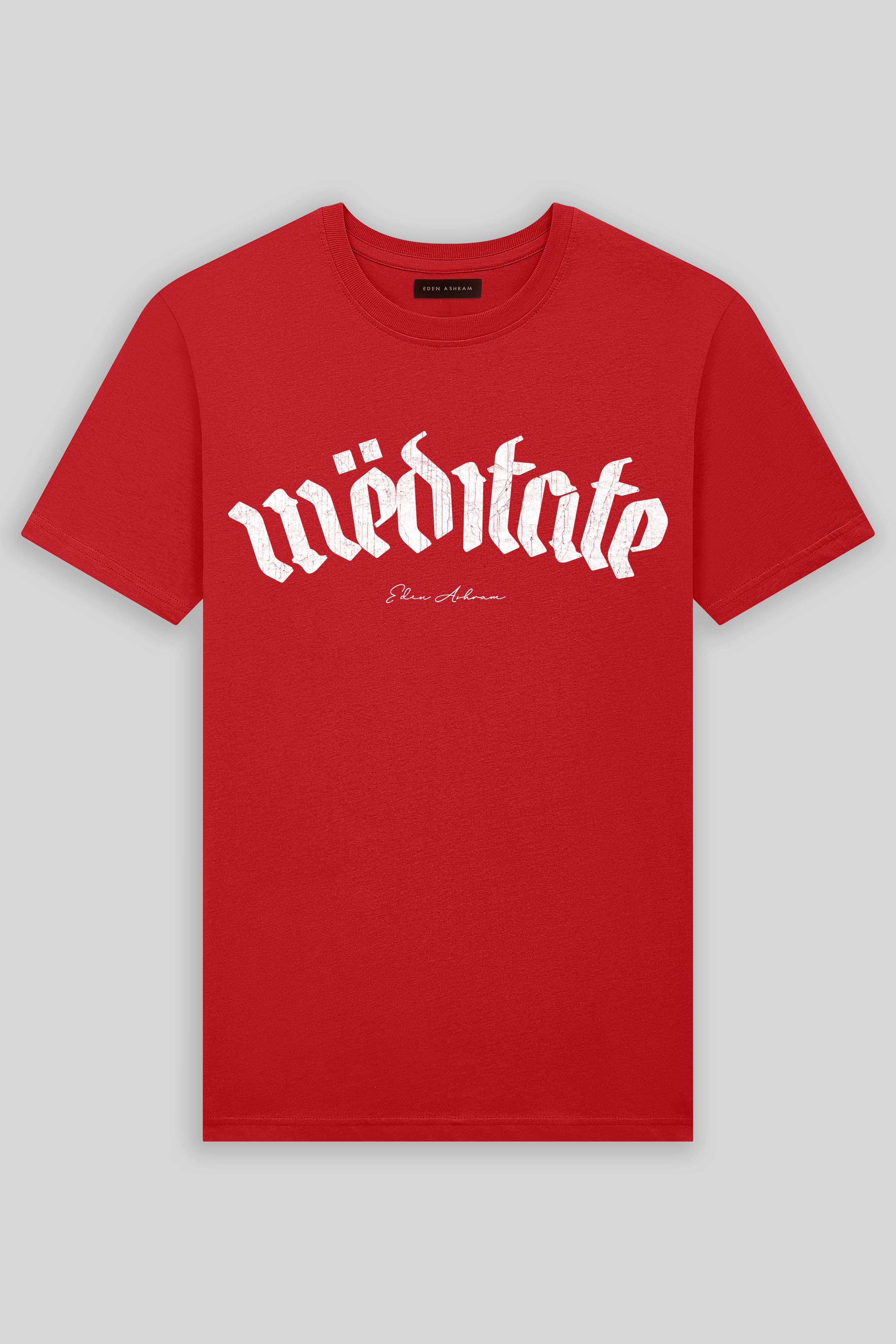 Eden Ashram Meditate Premium Classic T-Shirt Red