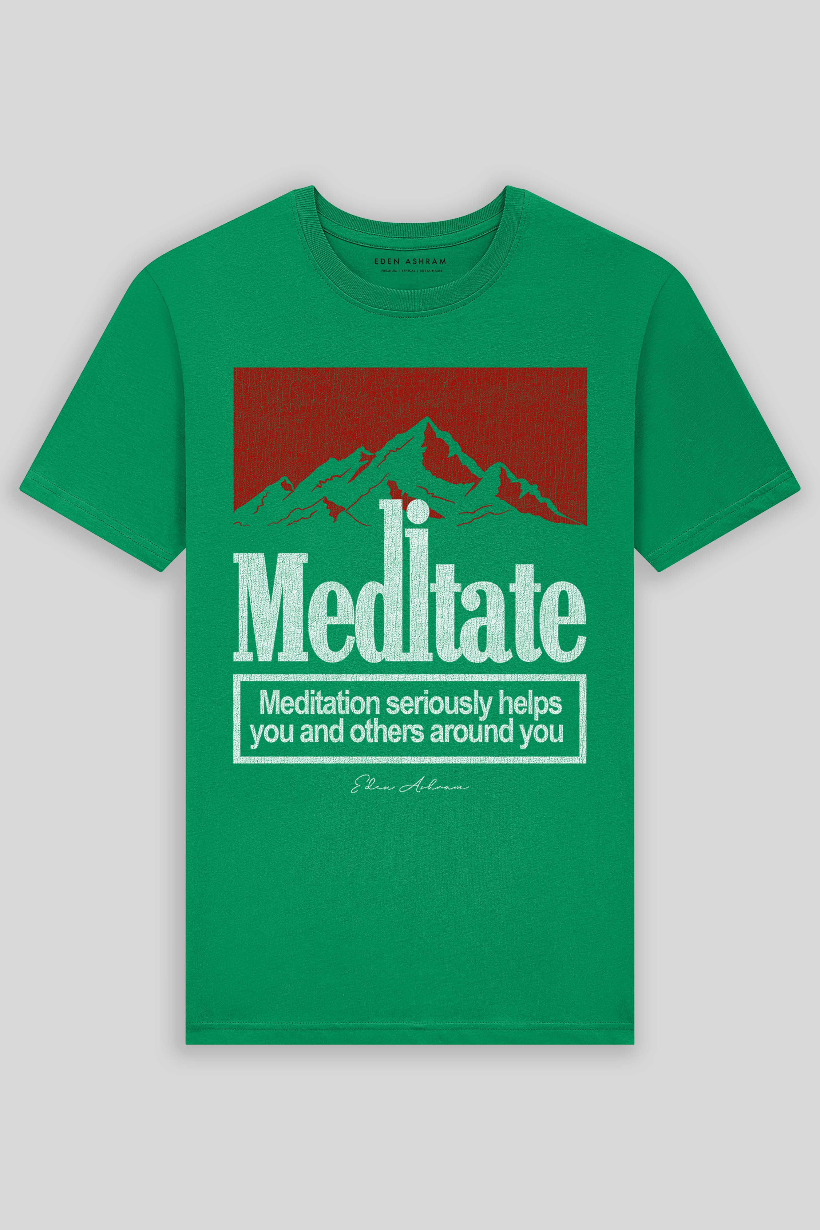 Eden Ashram Mediate Premium Classic T-Shirt Kelly Green