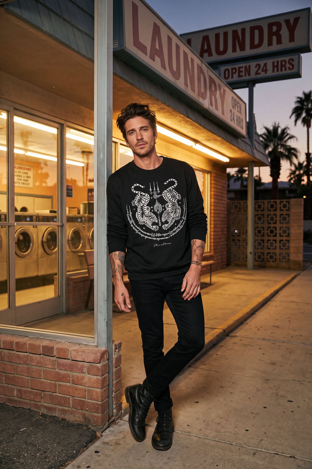 Eden Ashram Sak Yant Suea Koo (Twin Tigers) Iconic Sweatshirt