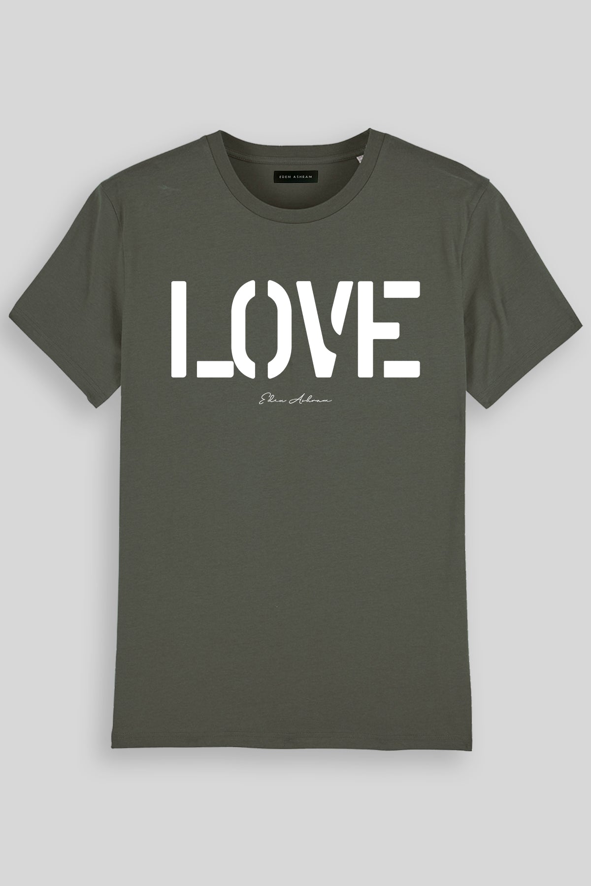 EDEN ASHRAM LOVE Premium Classic T-Shirt Khaki