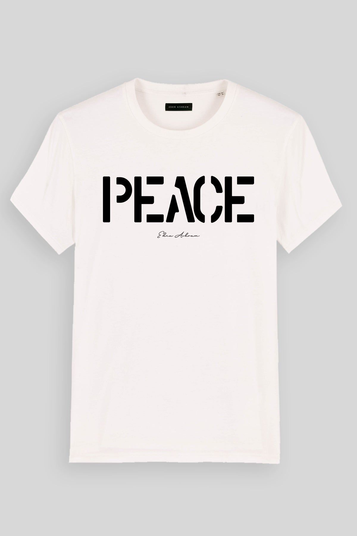 EDEN ASHRAM PEACE - Premium Classic T-Shirt Vintage White