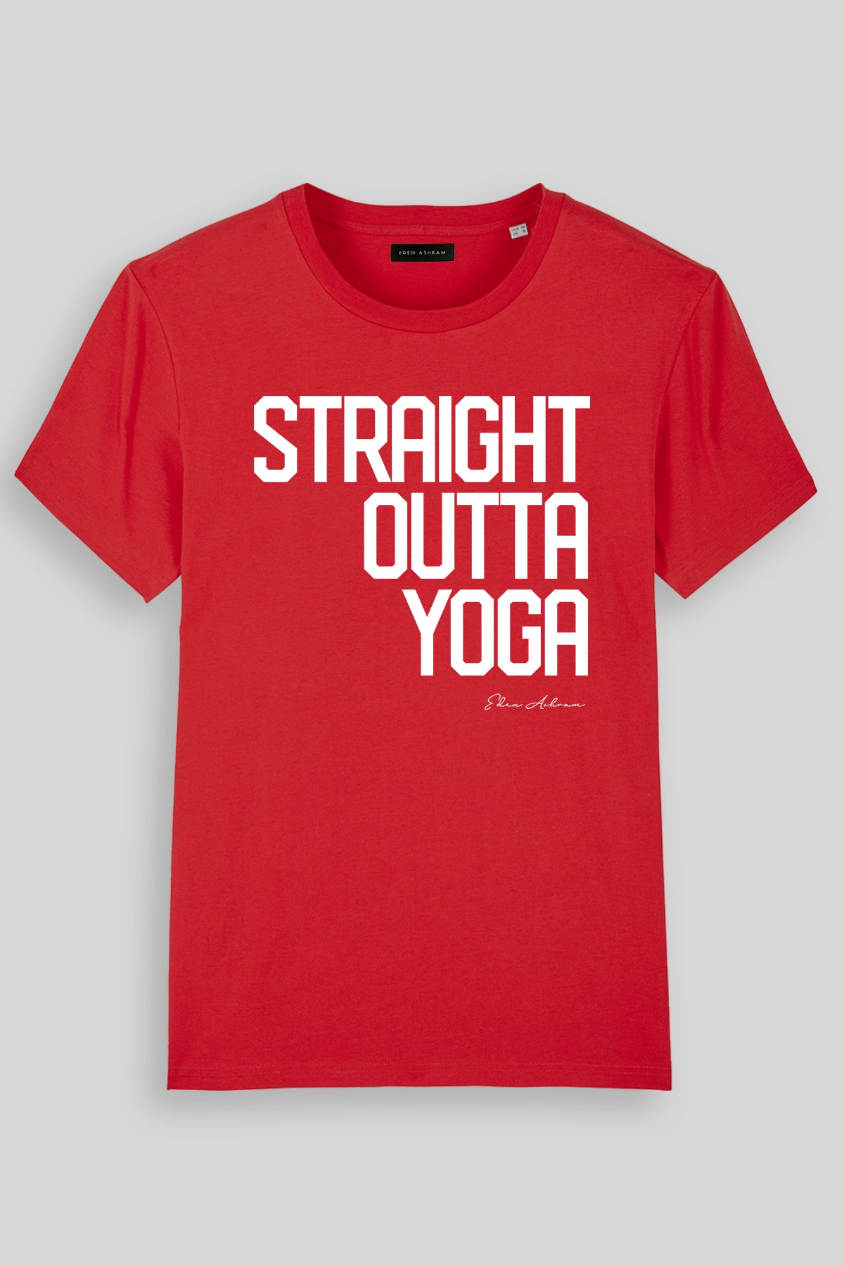 EDEN ASHRAM Straight Outta Yoga - Premium Classic T-Shirt Red