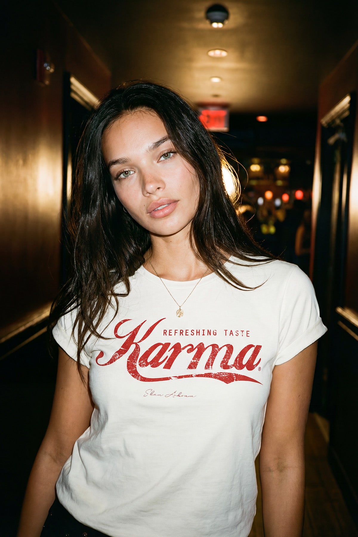 Eden Ashram Karma Swish Rolled Sleeve T-Shirt