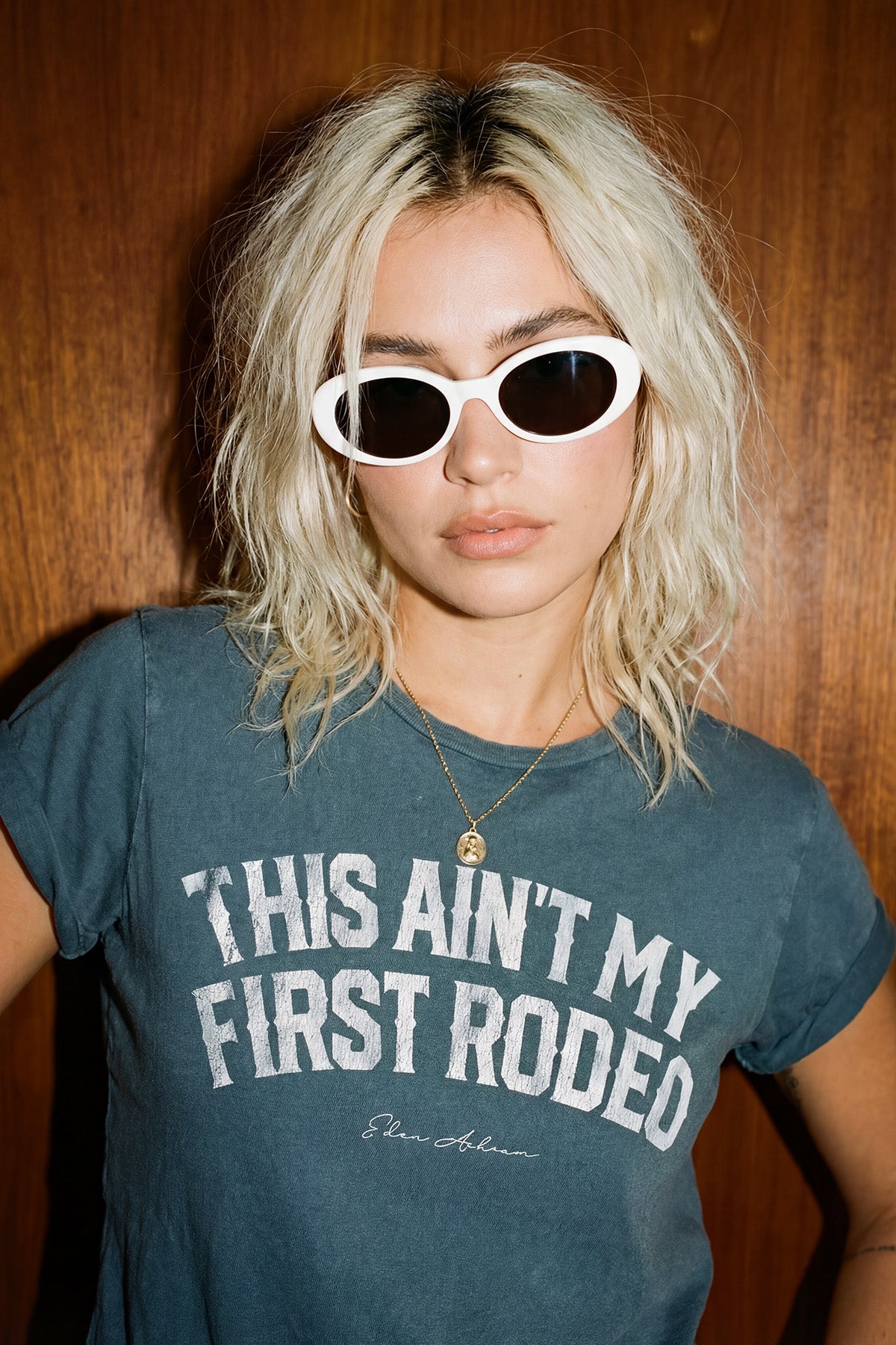 Eden Ashram This Ain't My First Rodeo Premium Rolled Sleeve T-Shirt