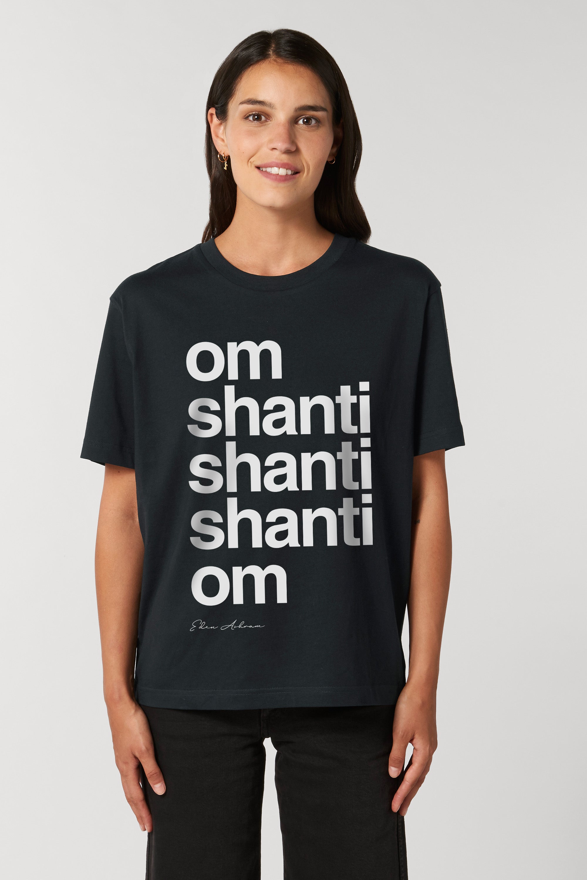 EDEN ASHRAM Om Shanti Premium Relaxed T-Shirt