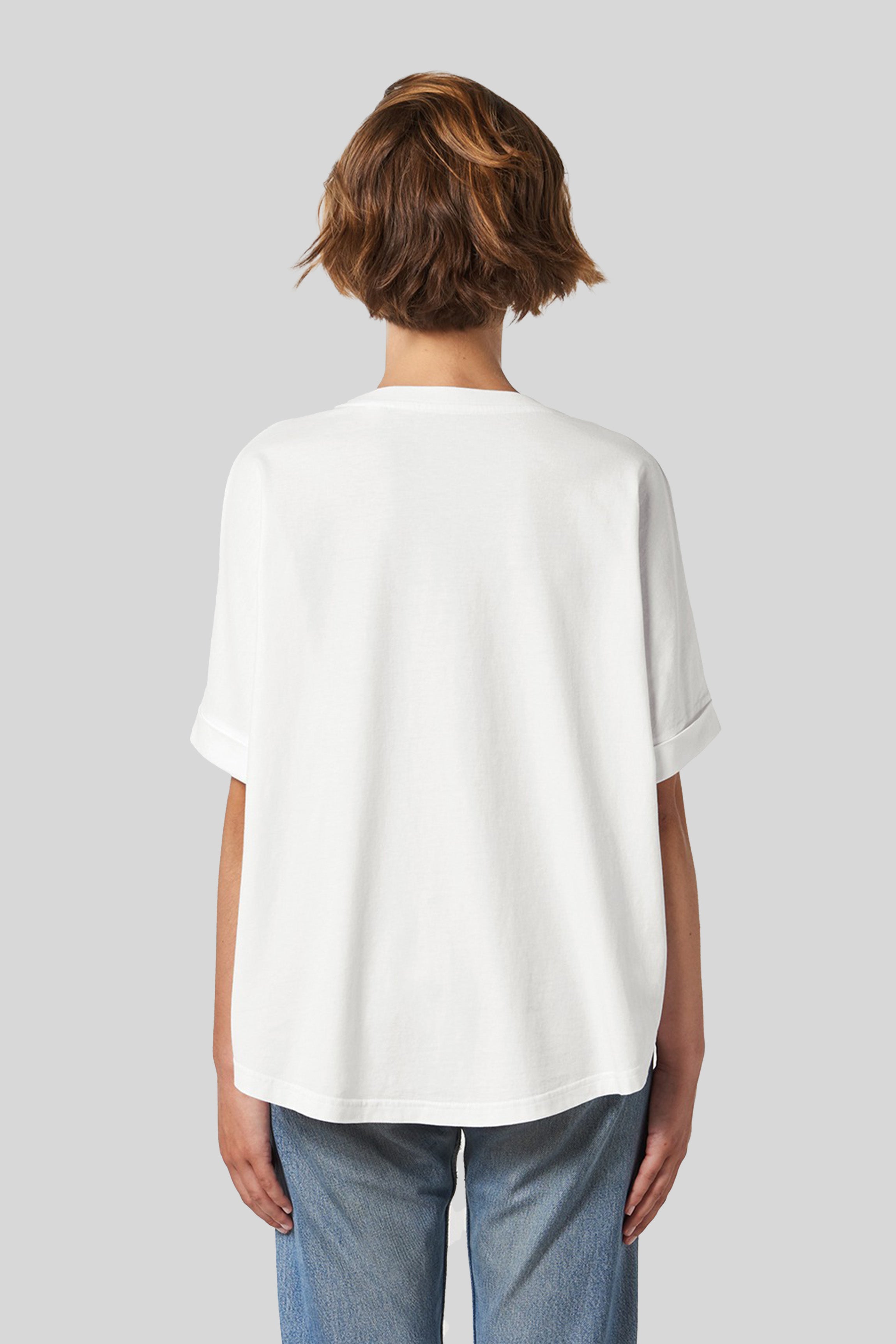 EDEN ASHRAM Perfectly Imperfect Premium Oversized Rolled Sleeve T-Shirt
