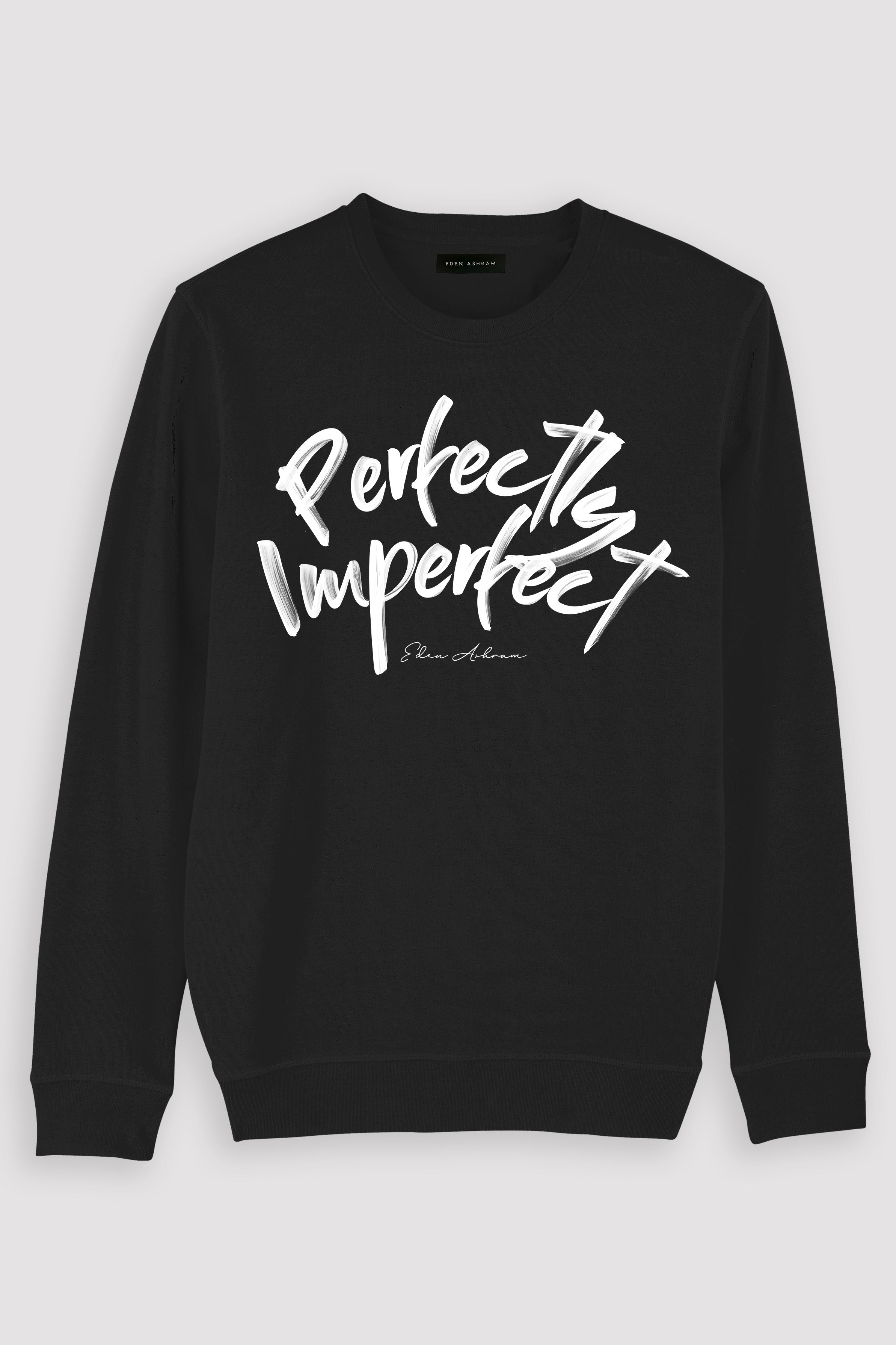 Eden Ashram Perfectly Imperfect Premium Crew Neck Sweatshirt Black