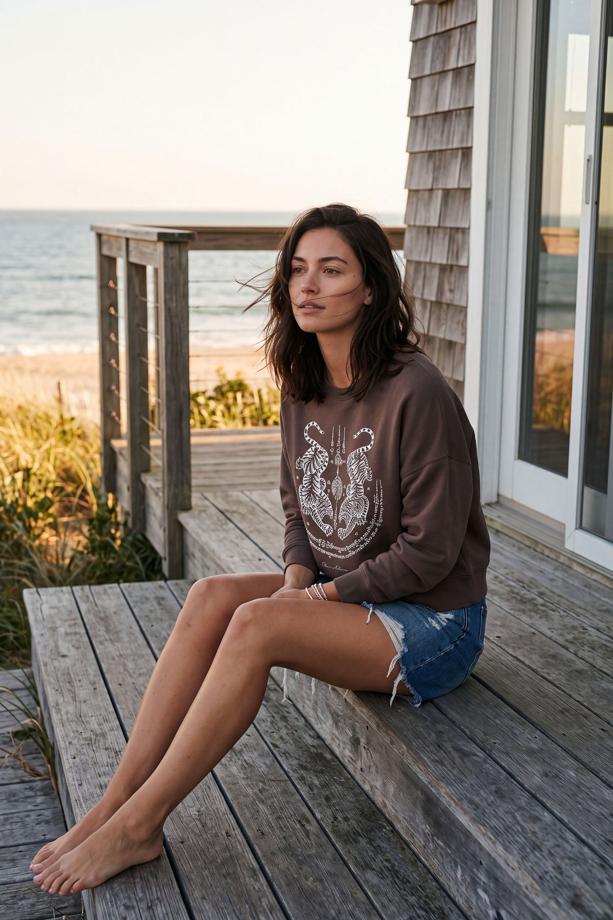 Sak Yant Suea Koo (Twin Tigers) Women's Premium Organic Sweatshirt
