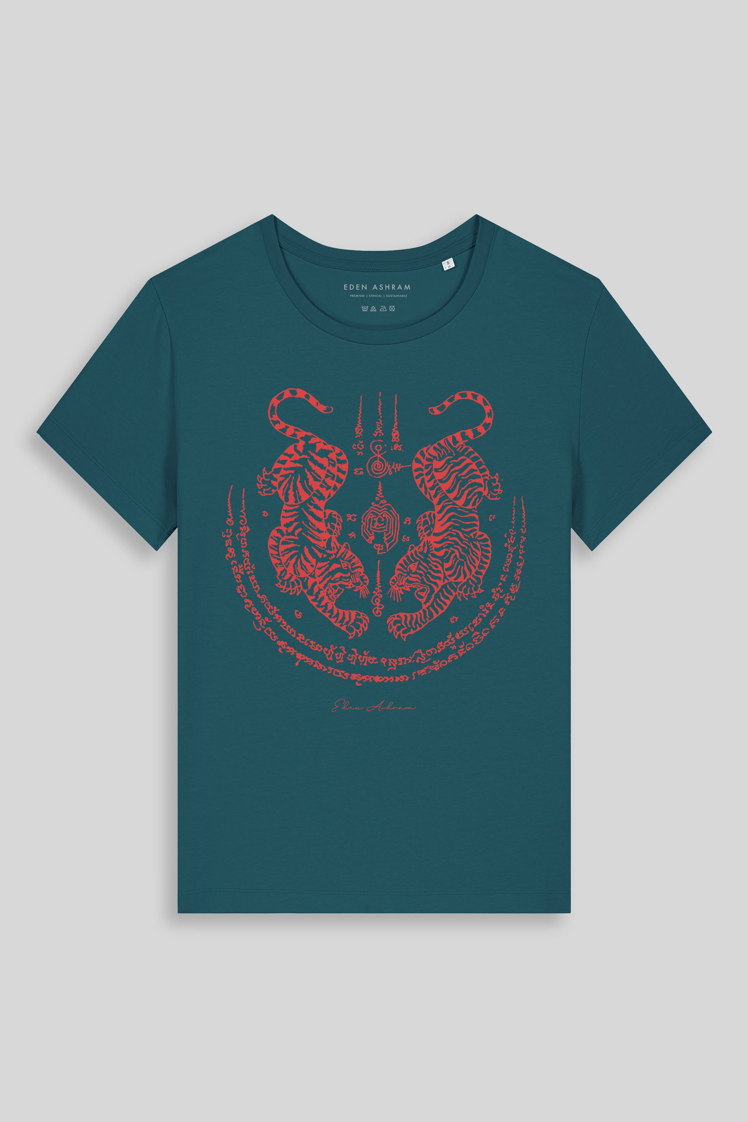 Eden Ashram Sak Yant Suea Koo (Twin Tigers) Hampton T-Shirt Stargazer