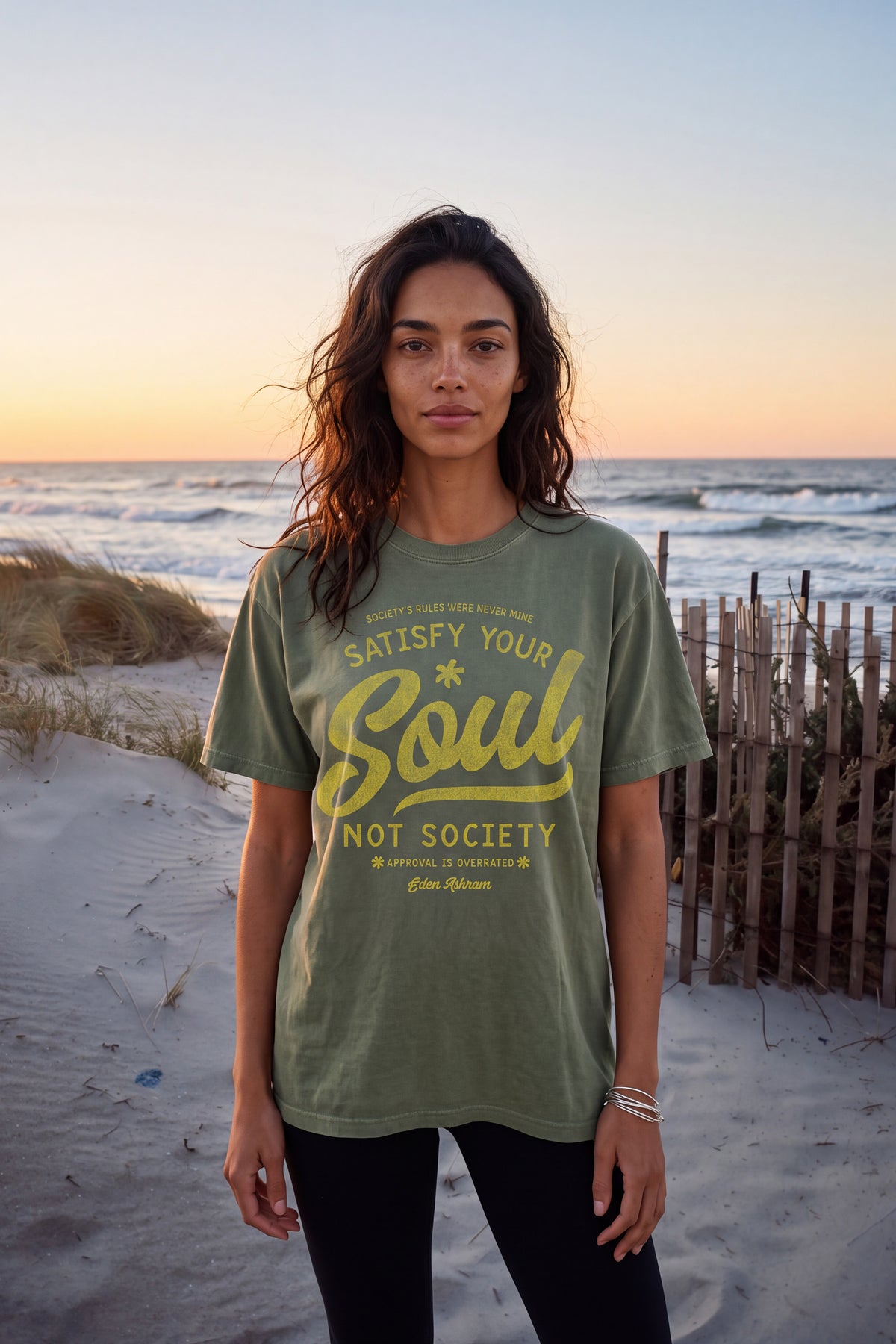 Satisfy Your Soul - Not Society Heavy Faded Rocker T-Shirt