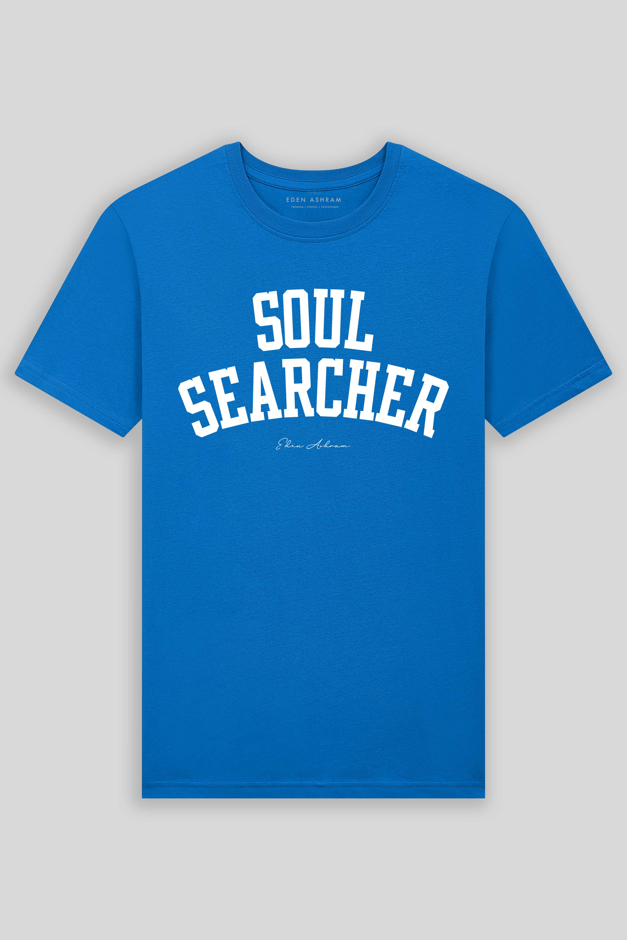 Eden Ashram Soul Searcher Premium Classic T-Shirt Bright Blue