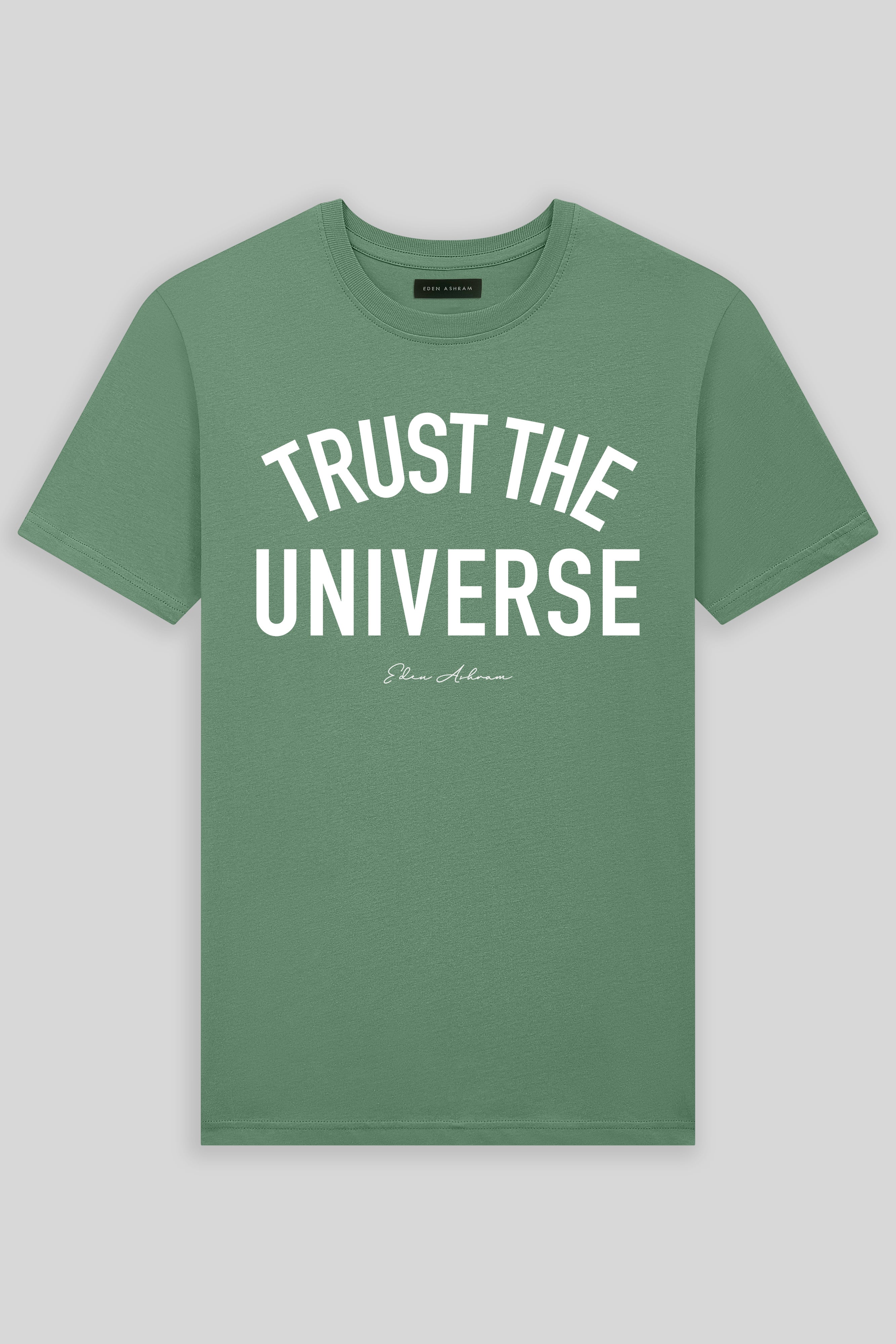 Eden Ashram Trust The Universe Premium Classic T-Shirt Stonewash Sage