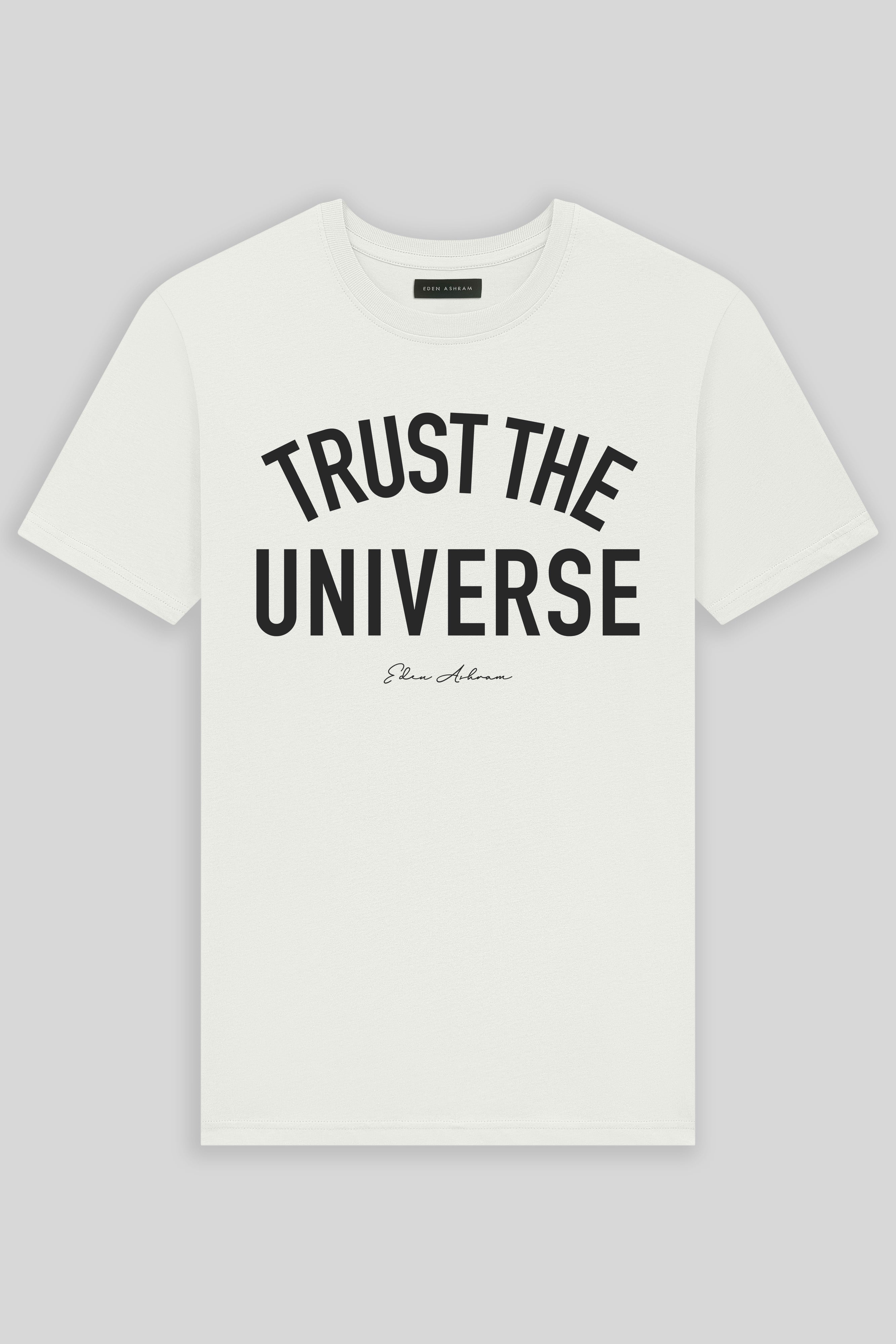 Eden Ashram Trust The Universe Premium Classic T-Shirt Stonewash White