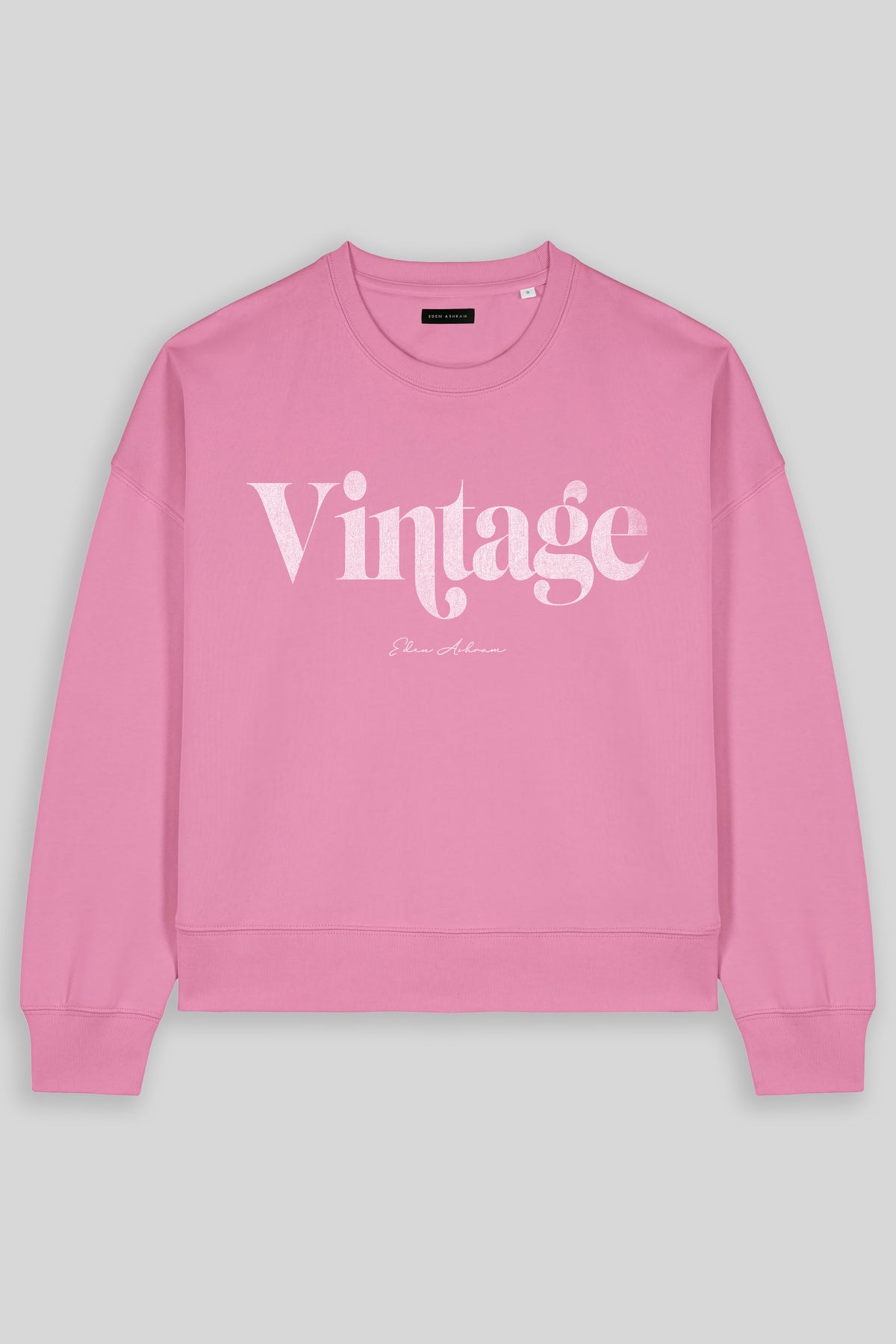 Eden Ashram Vintage Women's Premium Organic Sweatshirt Bubble Pink