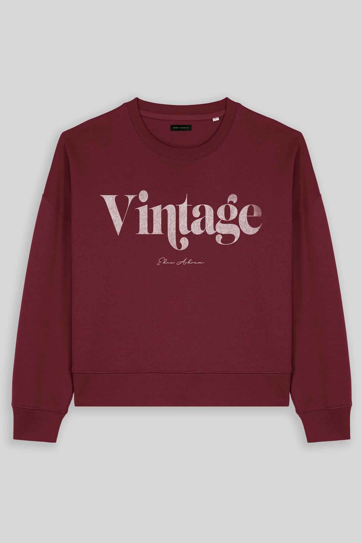 Eden Ashram Vintage Women's Premium Organic Sweatshirt Burgundy