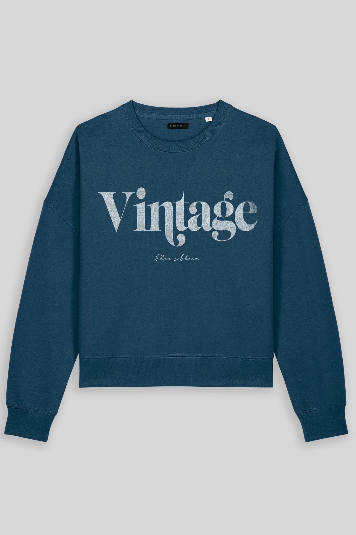 Eden Ashram Vintage Women's Premium Organic Sweatshirt Deep Teal