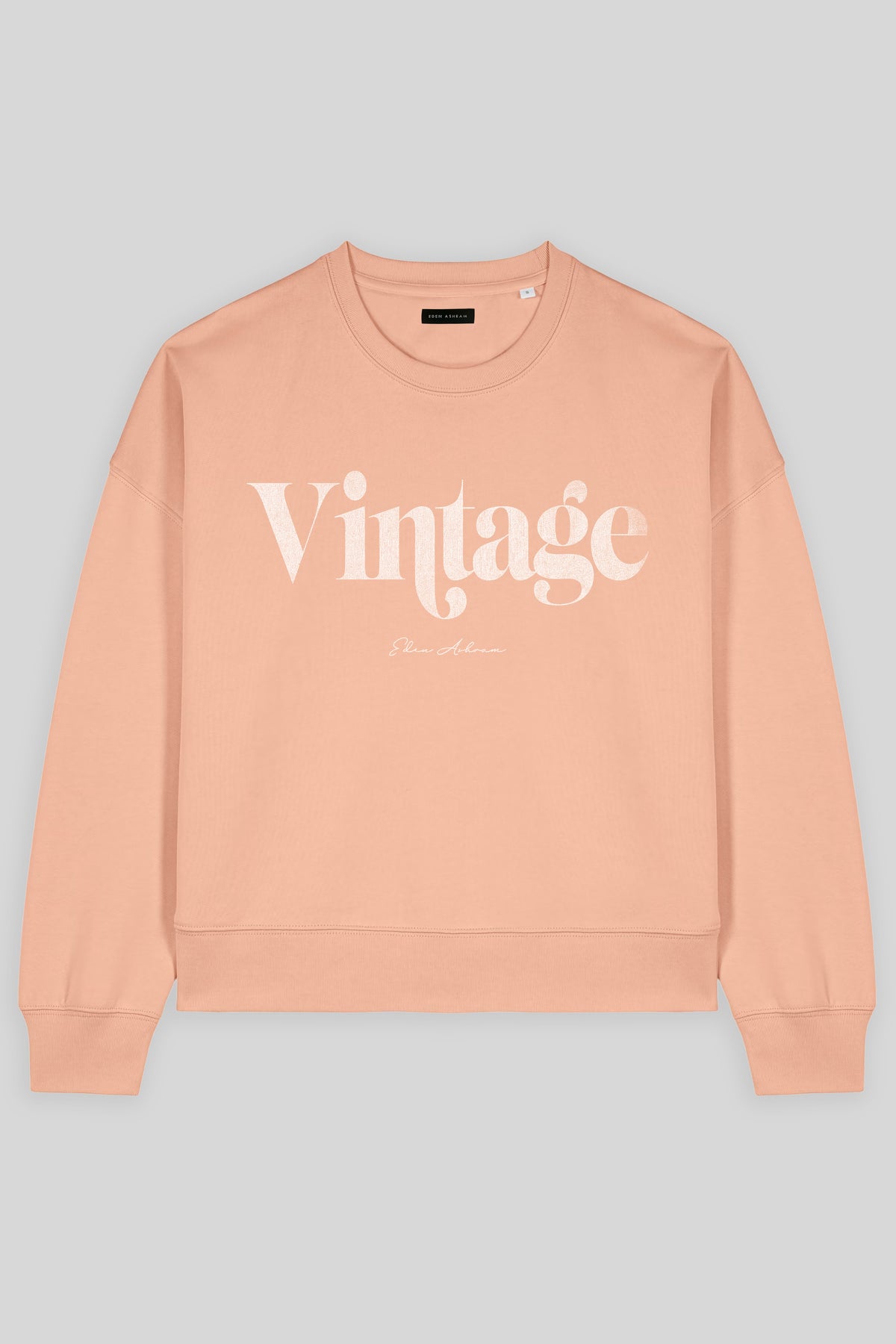 Eden Ashram Vintage Women's Premium Organic Sweatshirt Fraiche Peche
