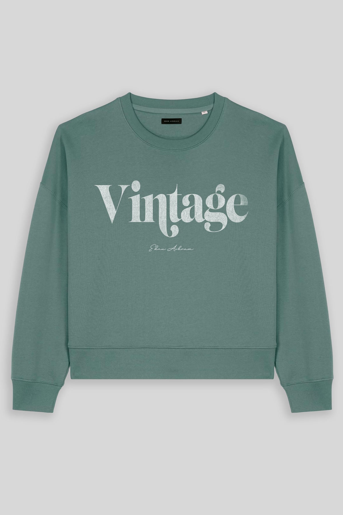 Eden Ashram Vintage Women's Premium Organic Sweatshirt Green Bay