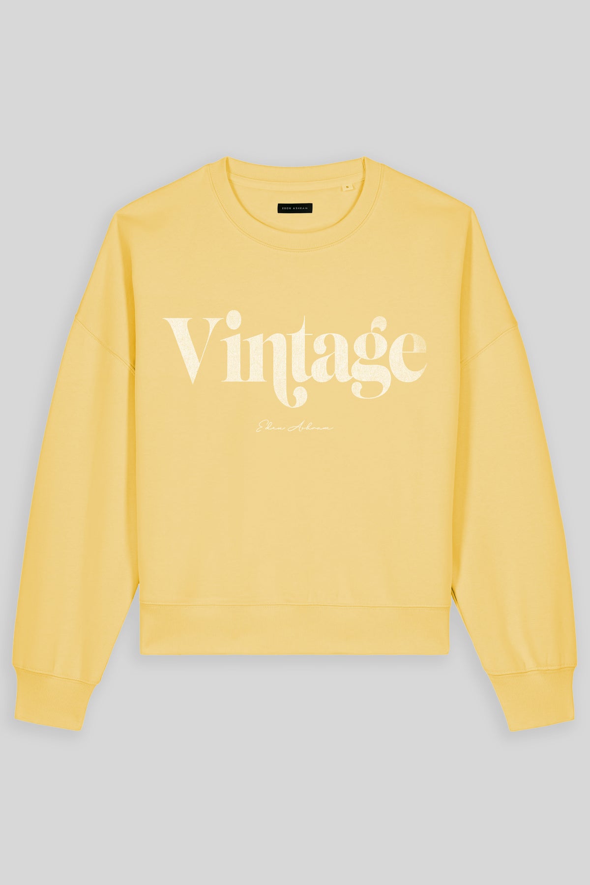 Eden Ashram Vintage Women's Premium Organic Sweatshirt Viva Yellow