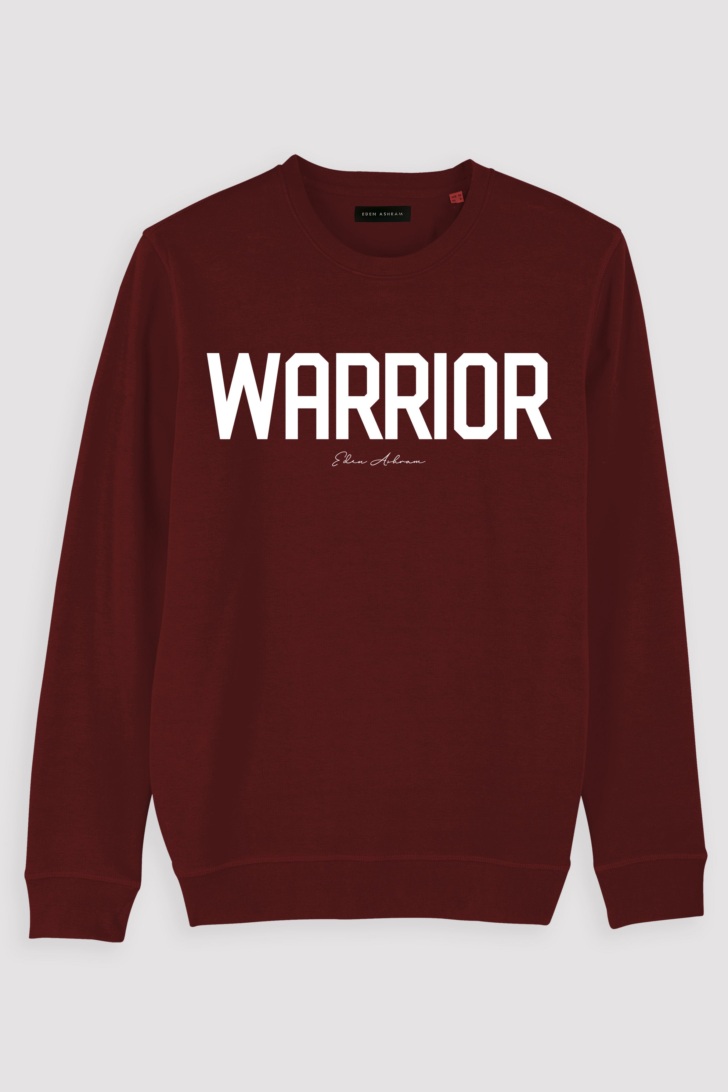 EDEN ASHRAM Warrior Premium Crew Neck Sweatshirt Burgundy