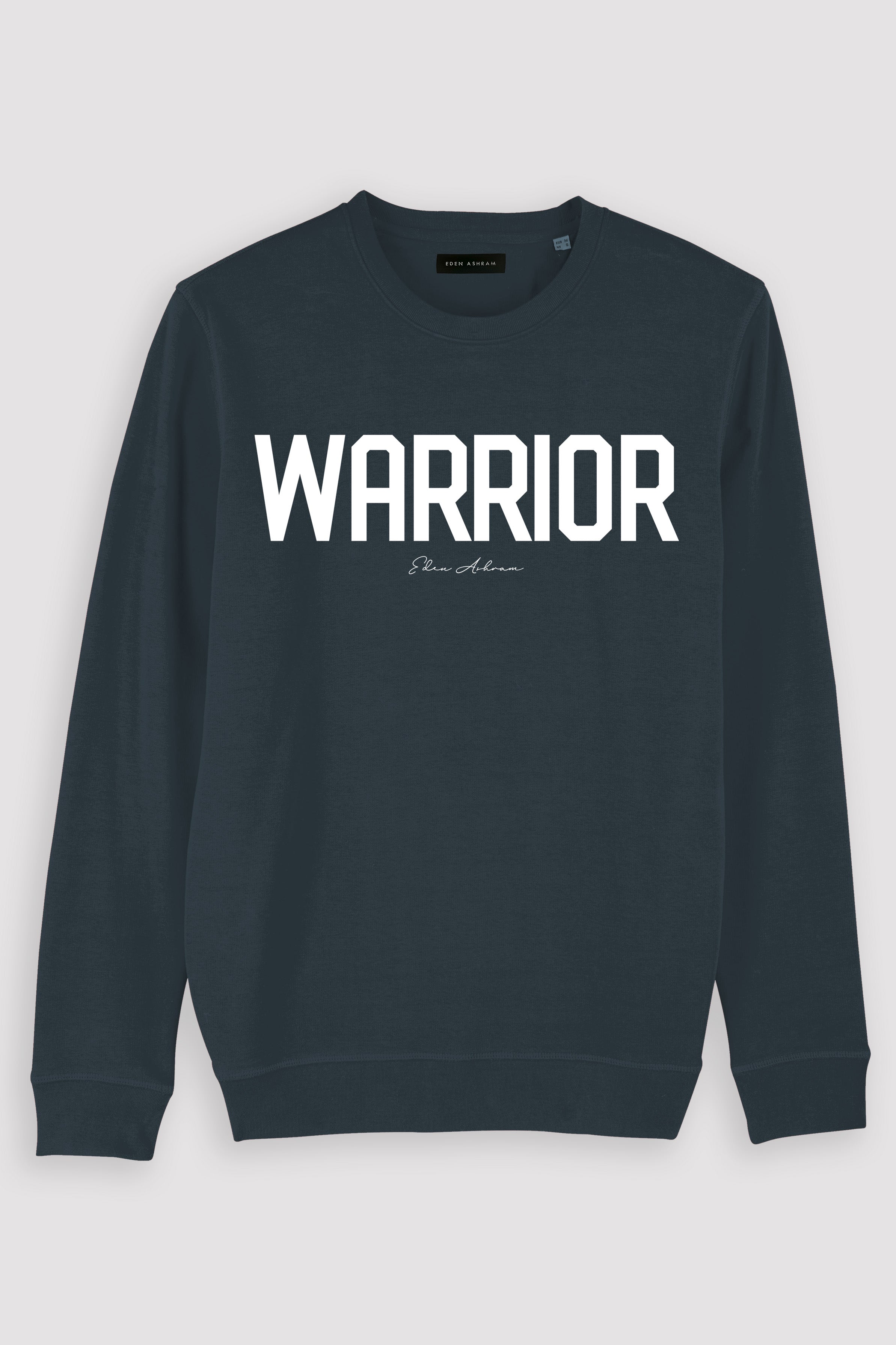 EDEN ASHRAM Warrior Premium Crew Neck Sweatshirt India Ink Grey