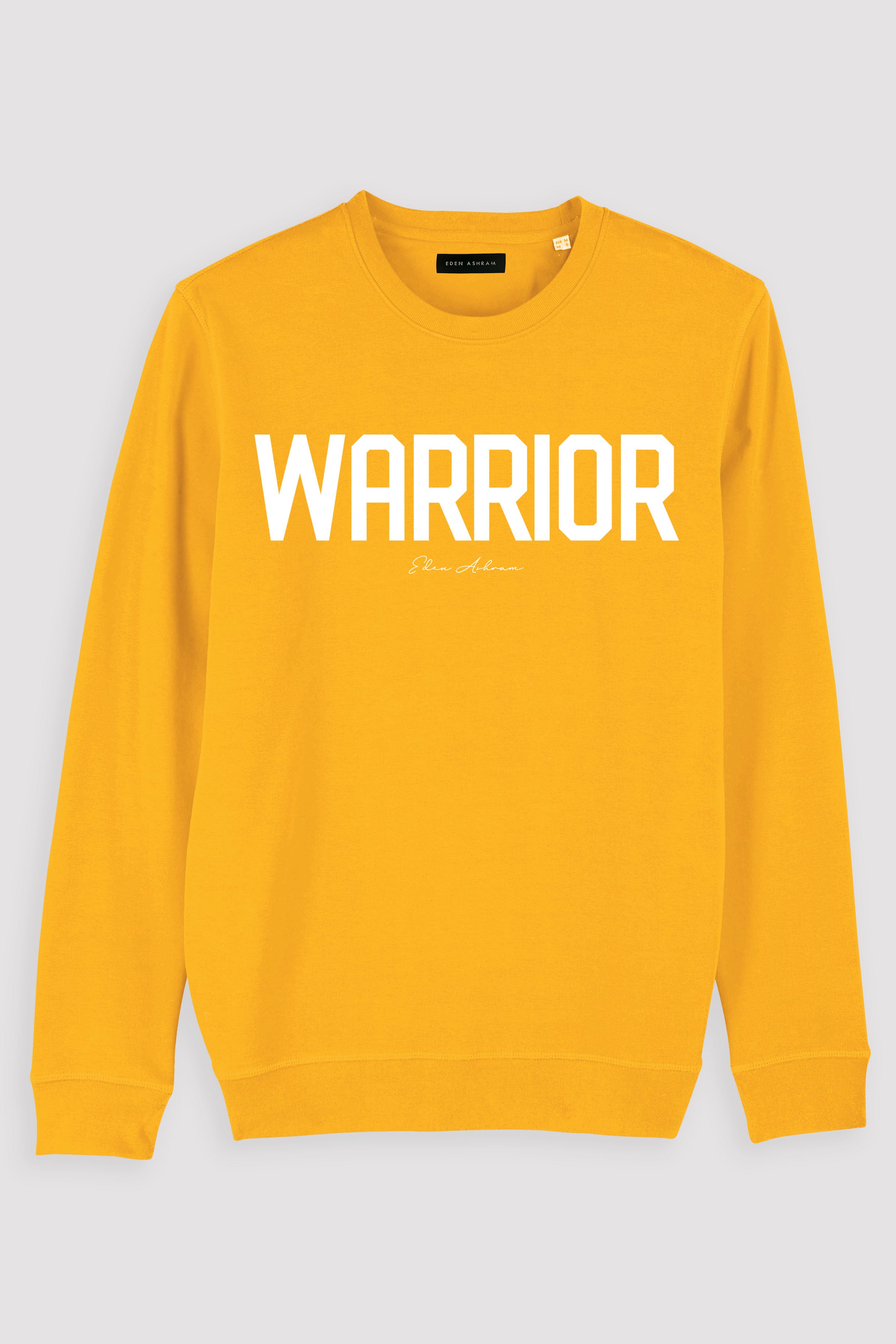 EDEN ASHRAM Warrior Premium Crew Neck Sweatshirt Spectra Yellow