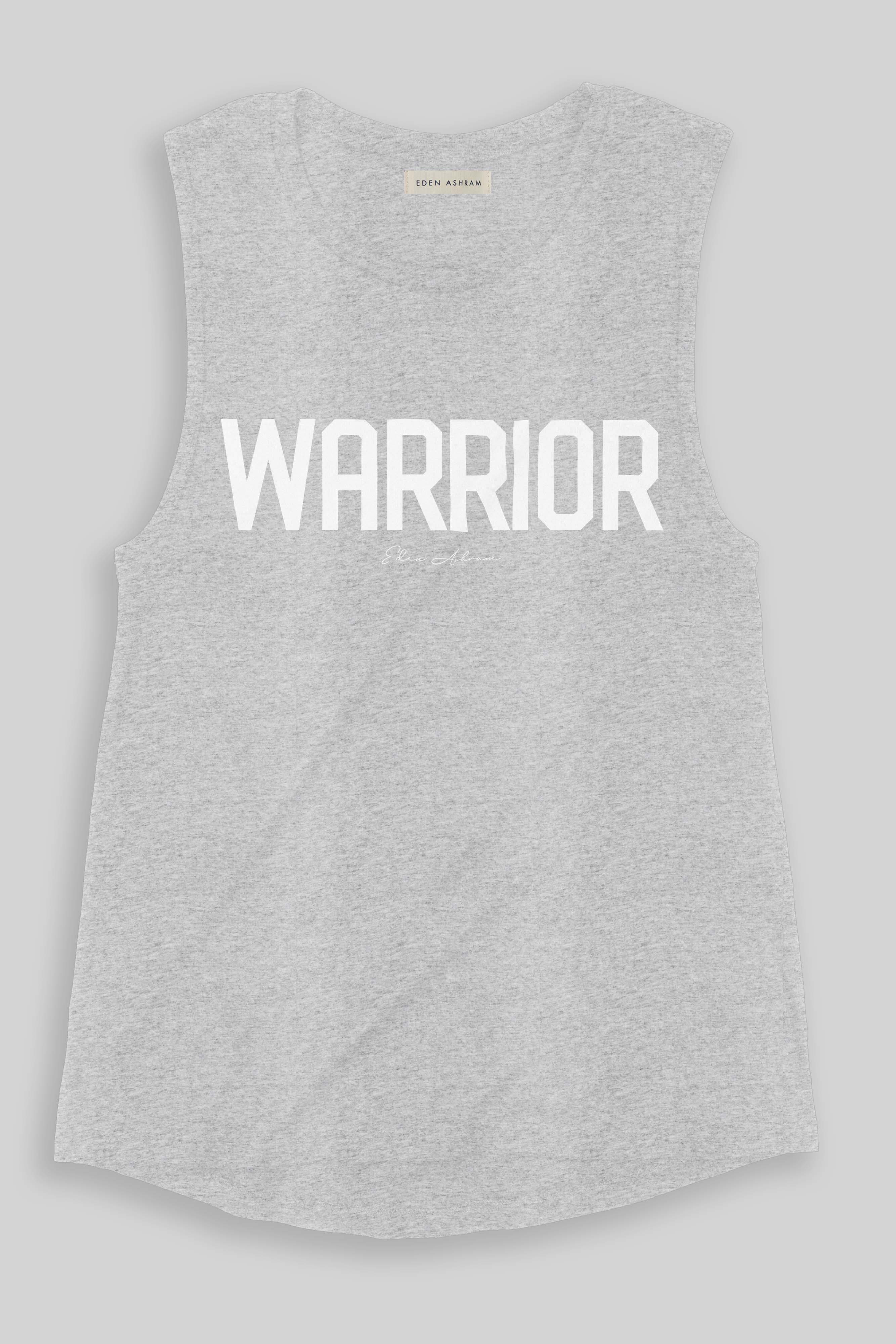 EDEN ASHRAM Warrior Premium Jersey Muscle Tank Heather Grey