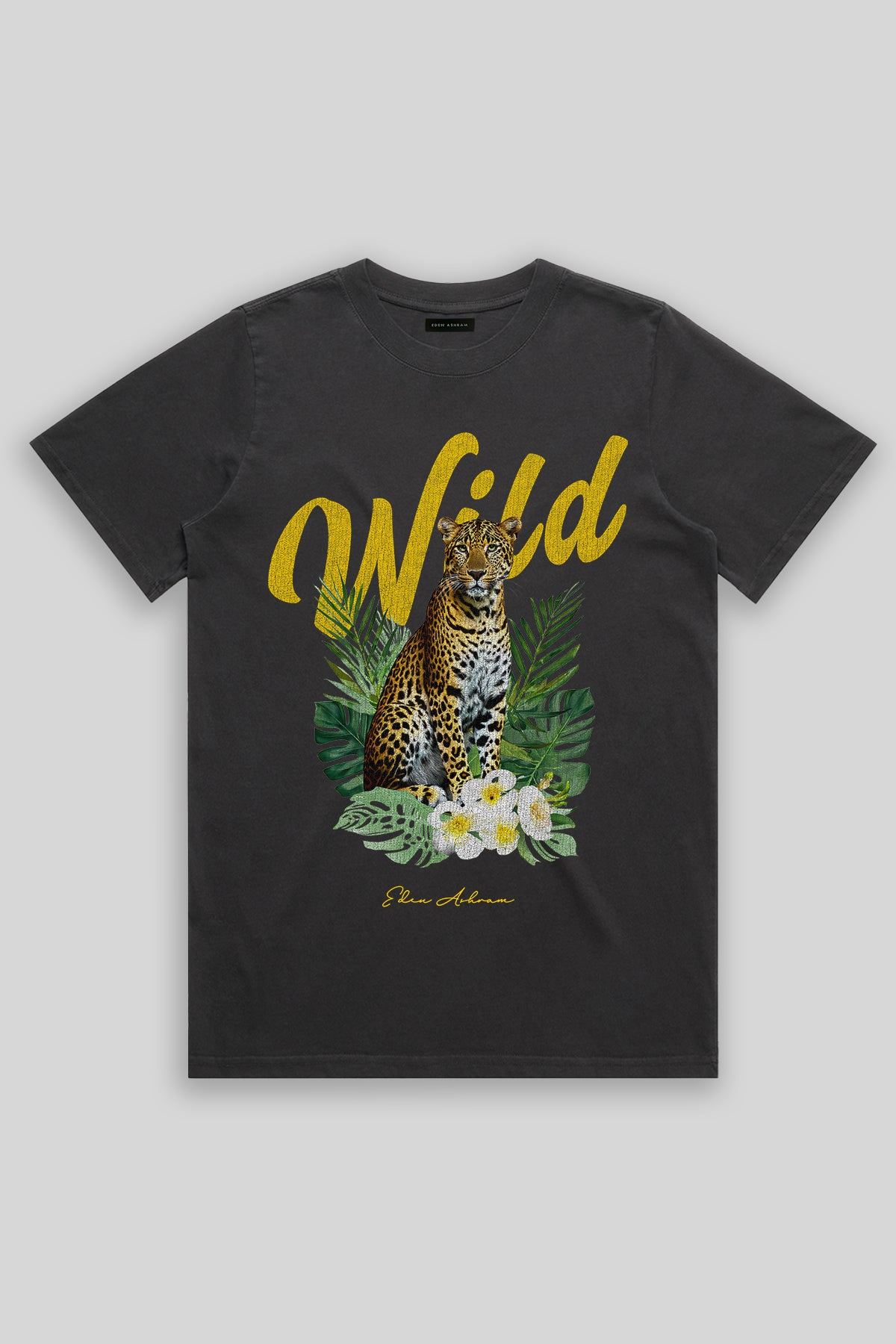 Eden Ashram Wild Heavy Faded Rocker T-Shirt Faded Black