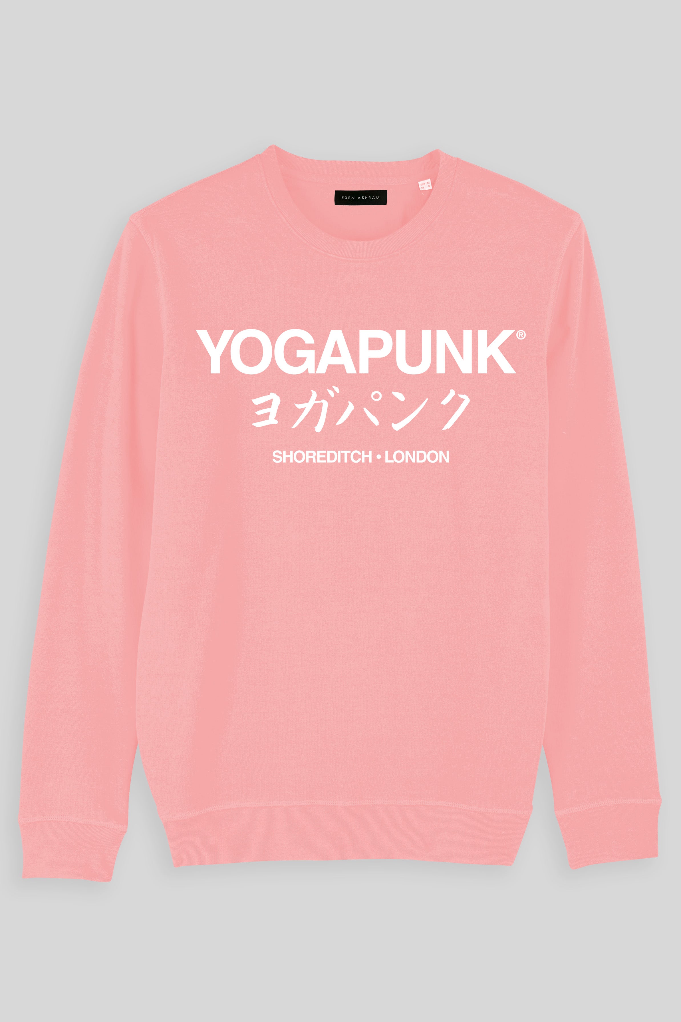 Eden Ashram Yoga Punk® Shoreditch Premium Crew Neck Sweatshirt Canyon Pink