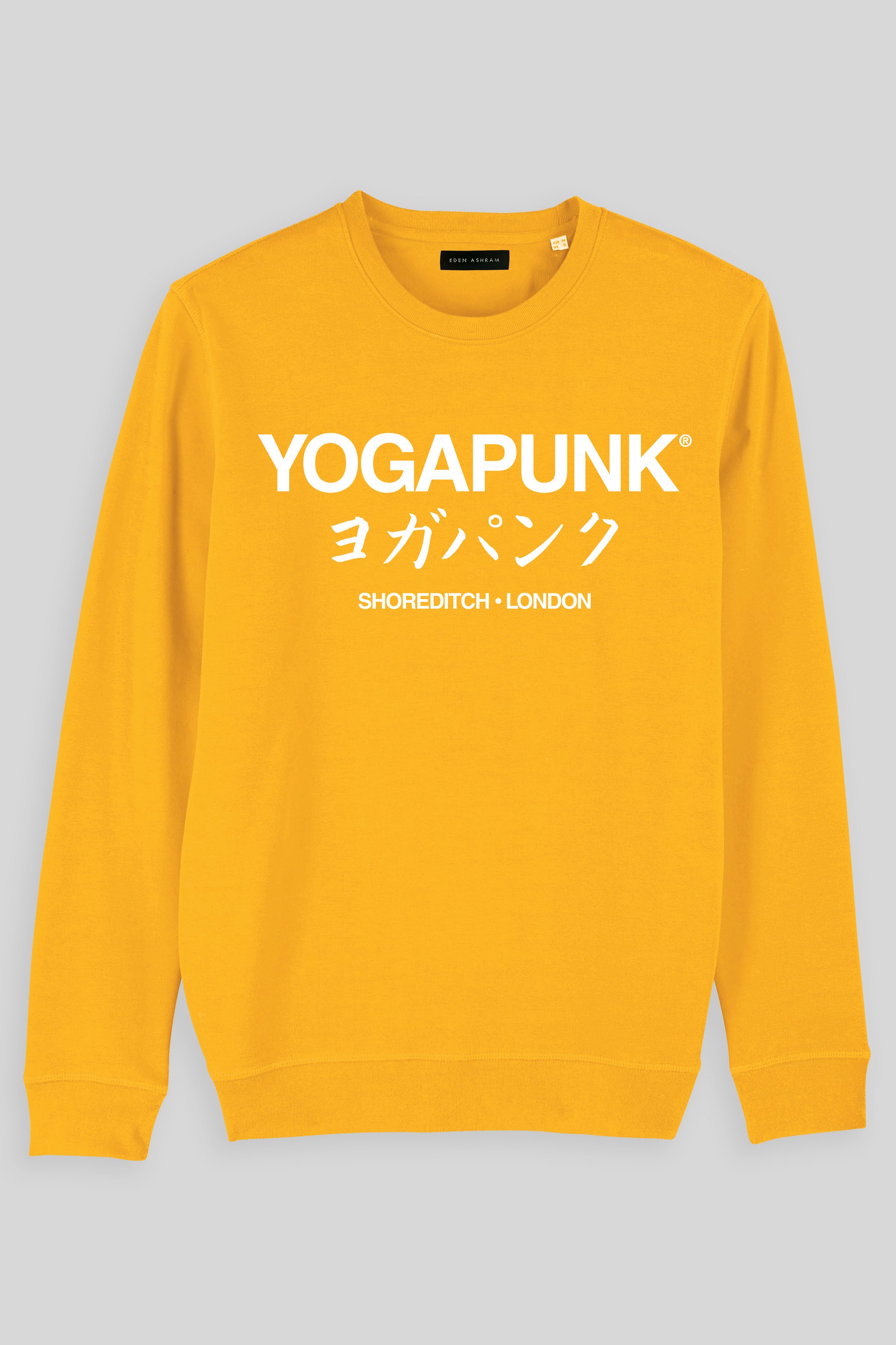 Eden Ashram Yoga Punk® Shoreditch Premium Crew Neck Sweatshirt Spectra Yellow