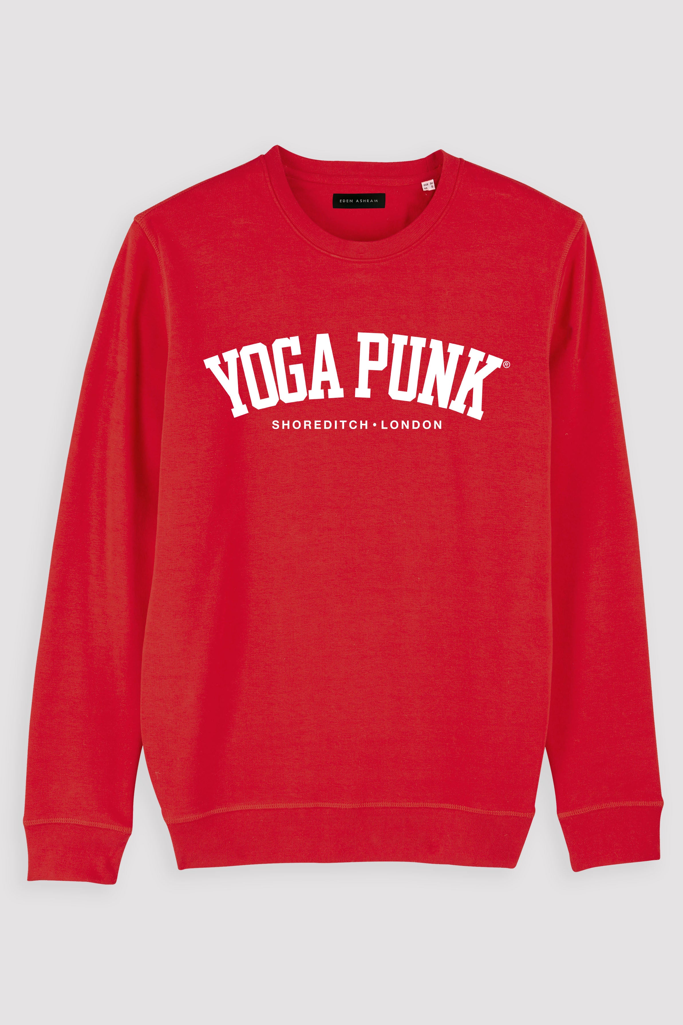 EDEN ASHRAM Yoga Punk Premium Crew Neck Sweatshirt Red