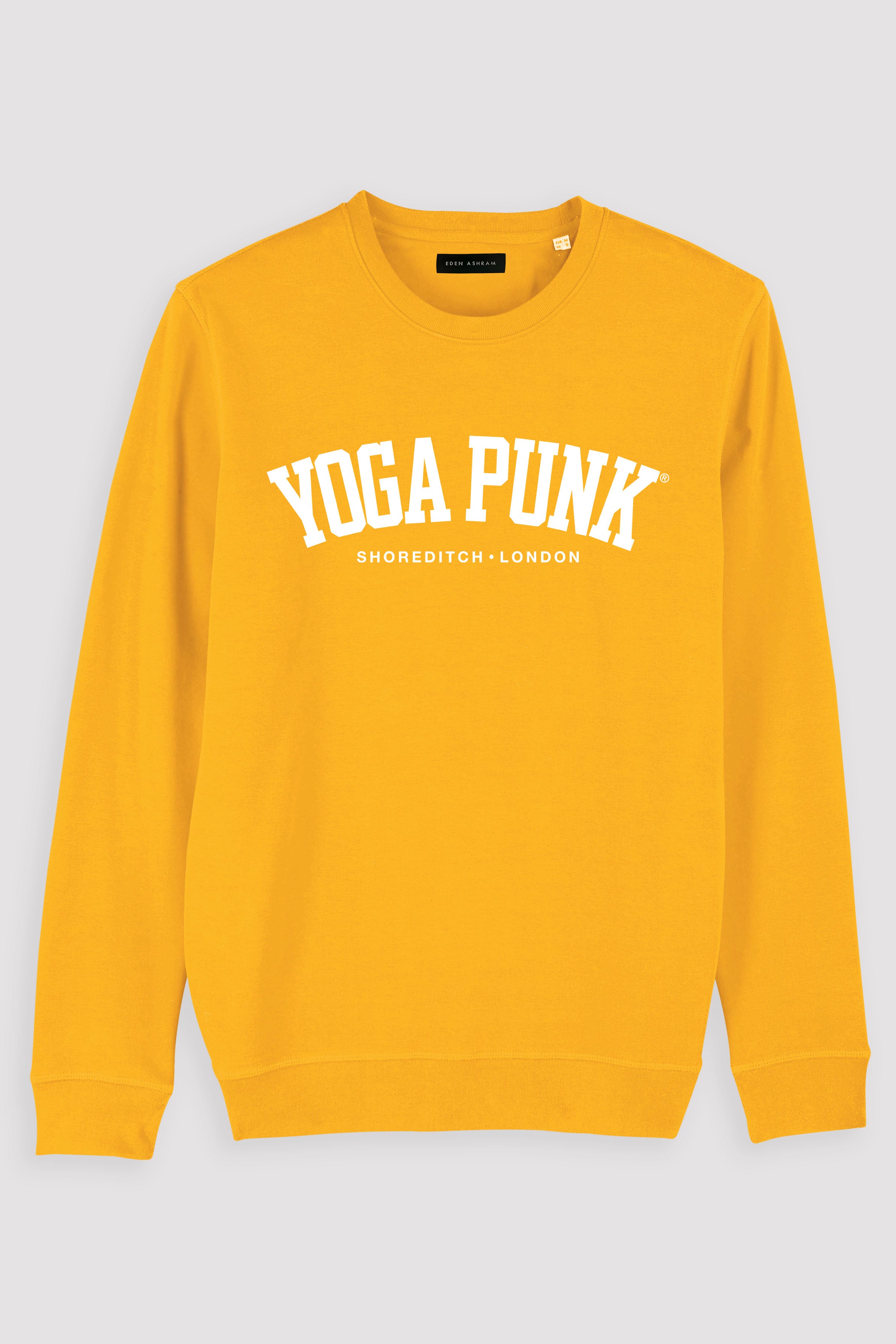 EDEN ASHRAM Yoga Punk Premium Crew Neck Sweatshirt Spectra Yellow
