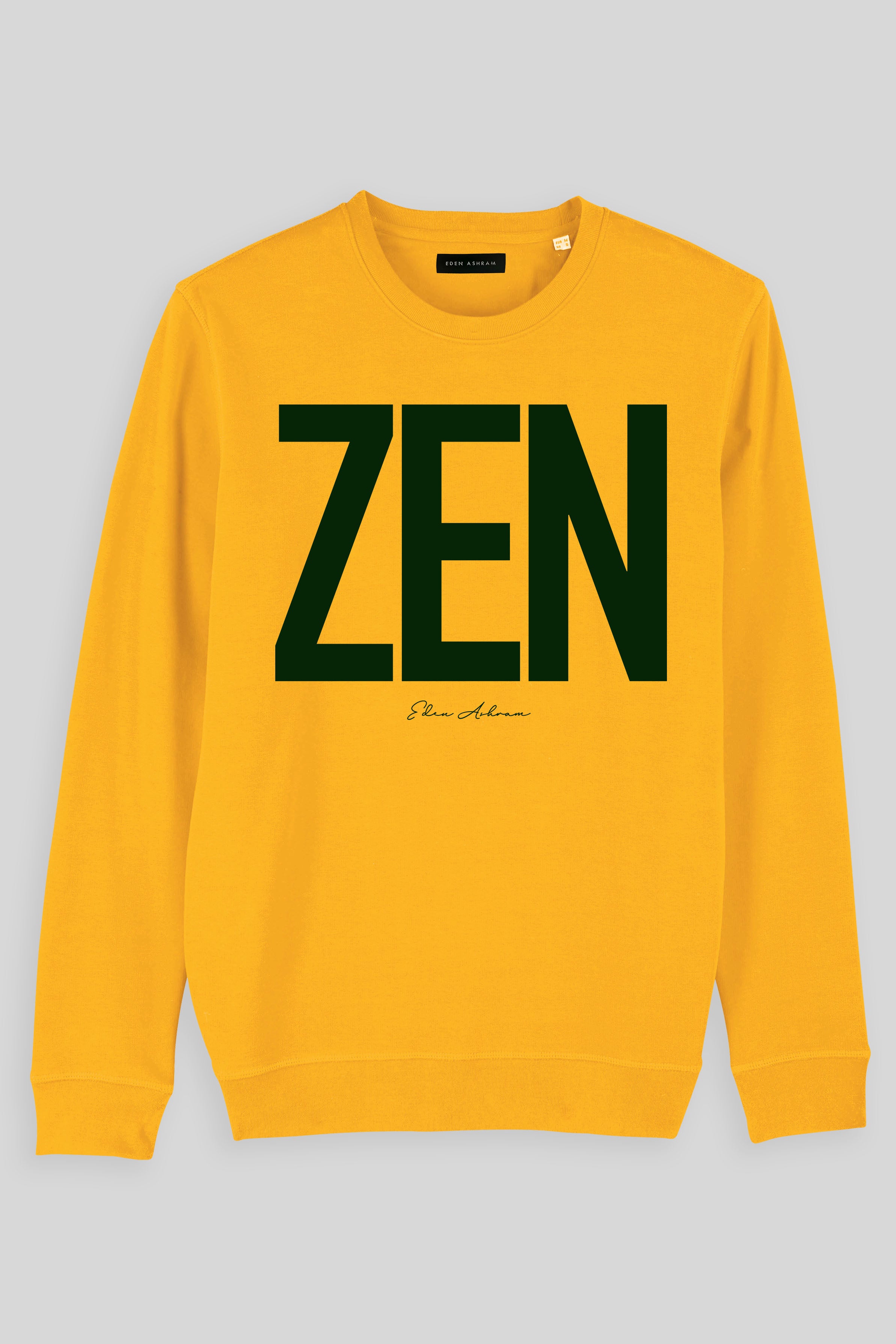 Eden Ashram ZEN Premium Crew Neck Sweatshirt Spectra Yellow