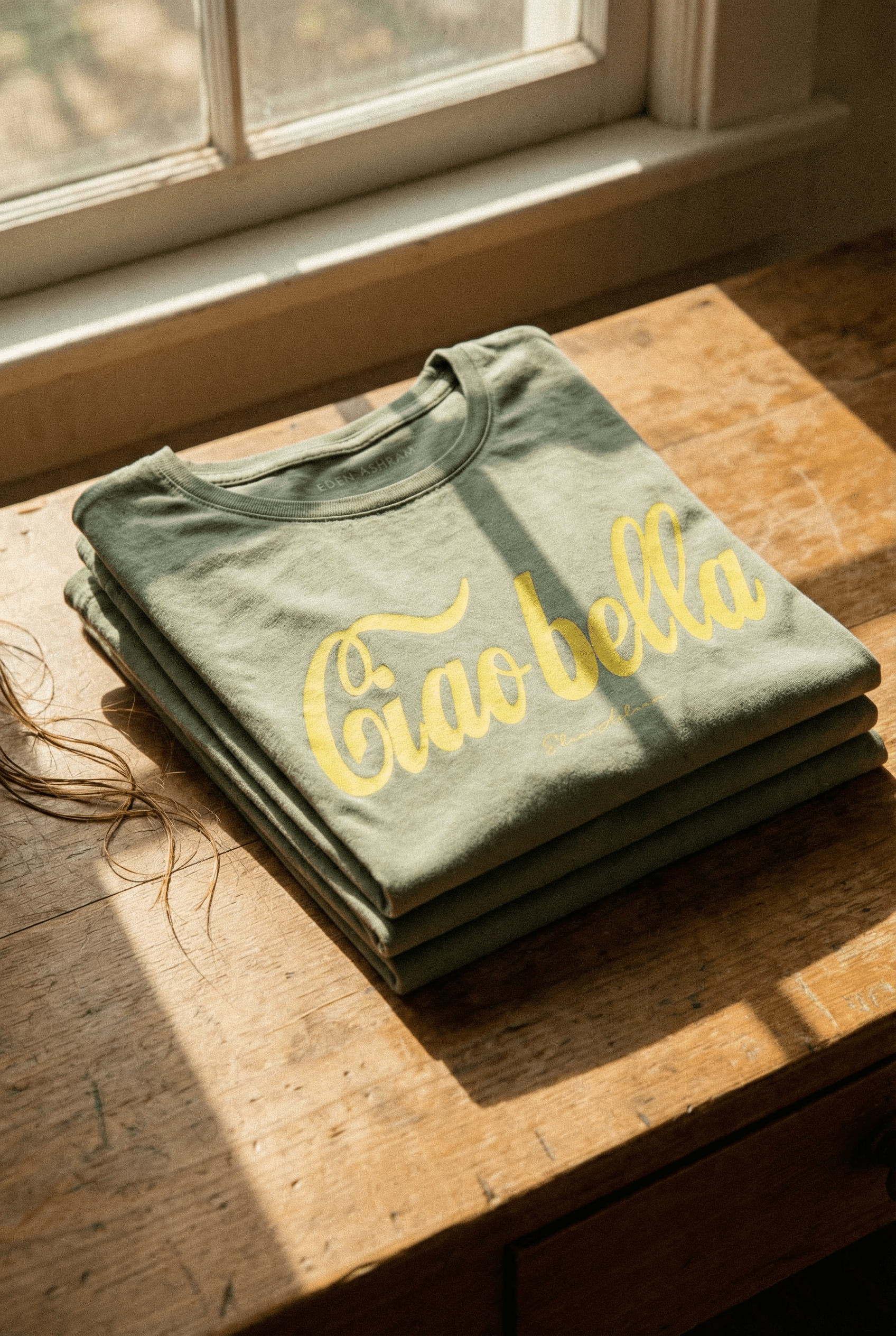 Eden Ashram Ciao Bella Premium Rolled Sleeve T-Shirt