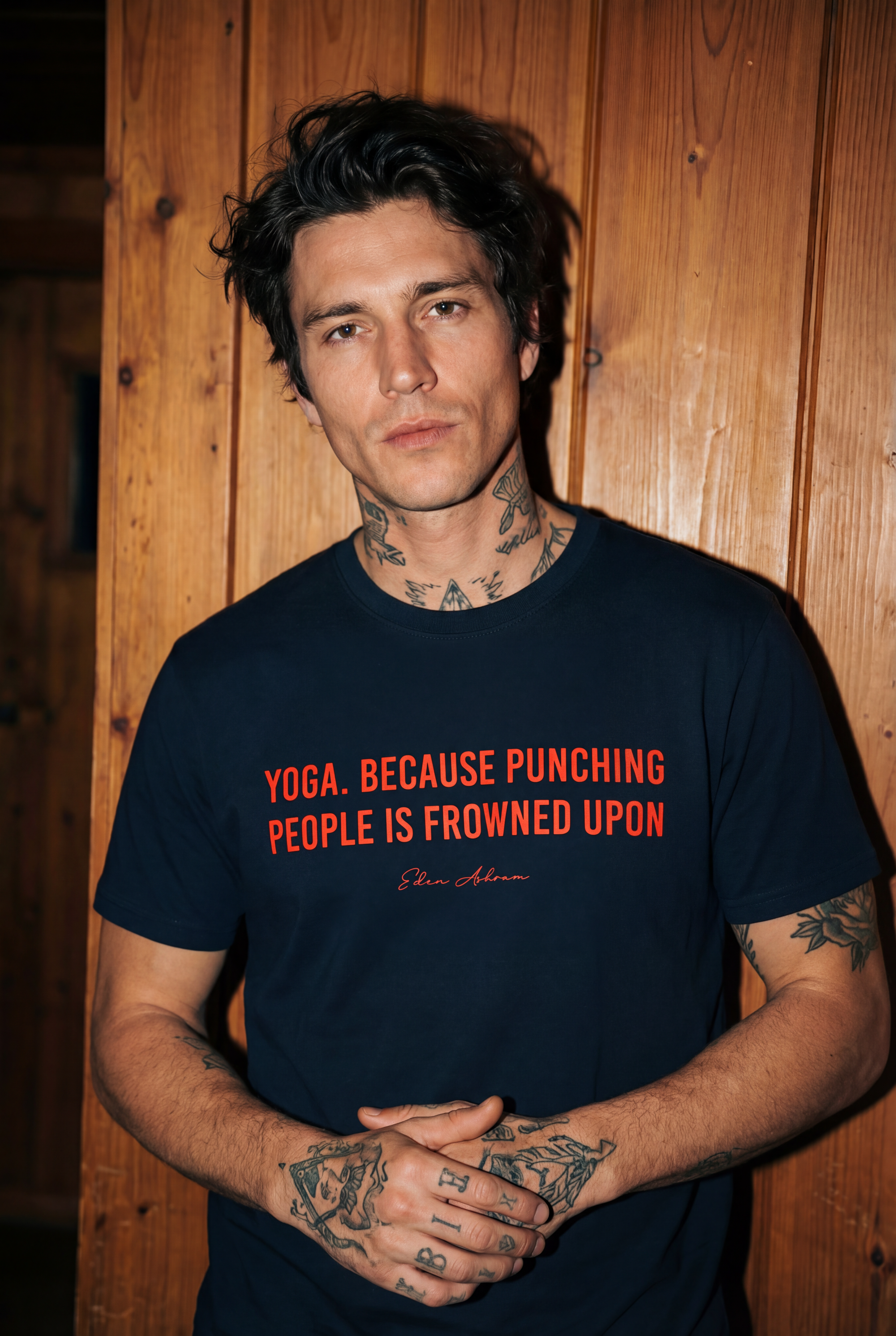 Eden Ashram Yoga. Because Punching People Is Frowned Upon Premium Classic T-Shirt